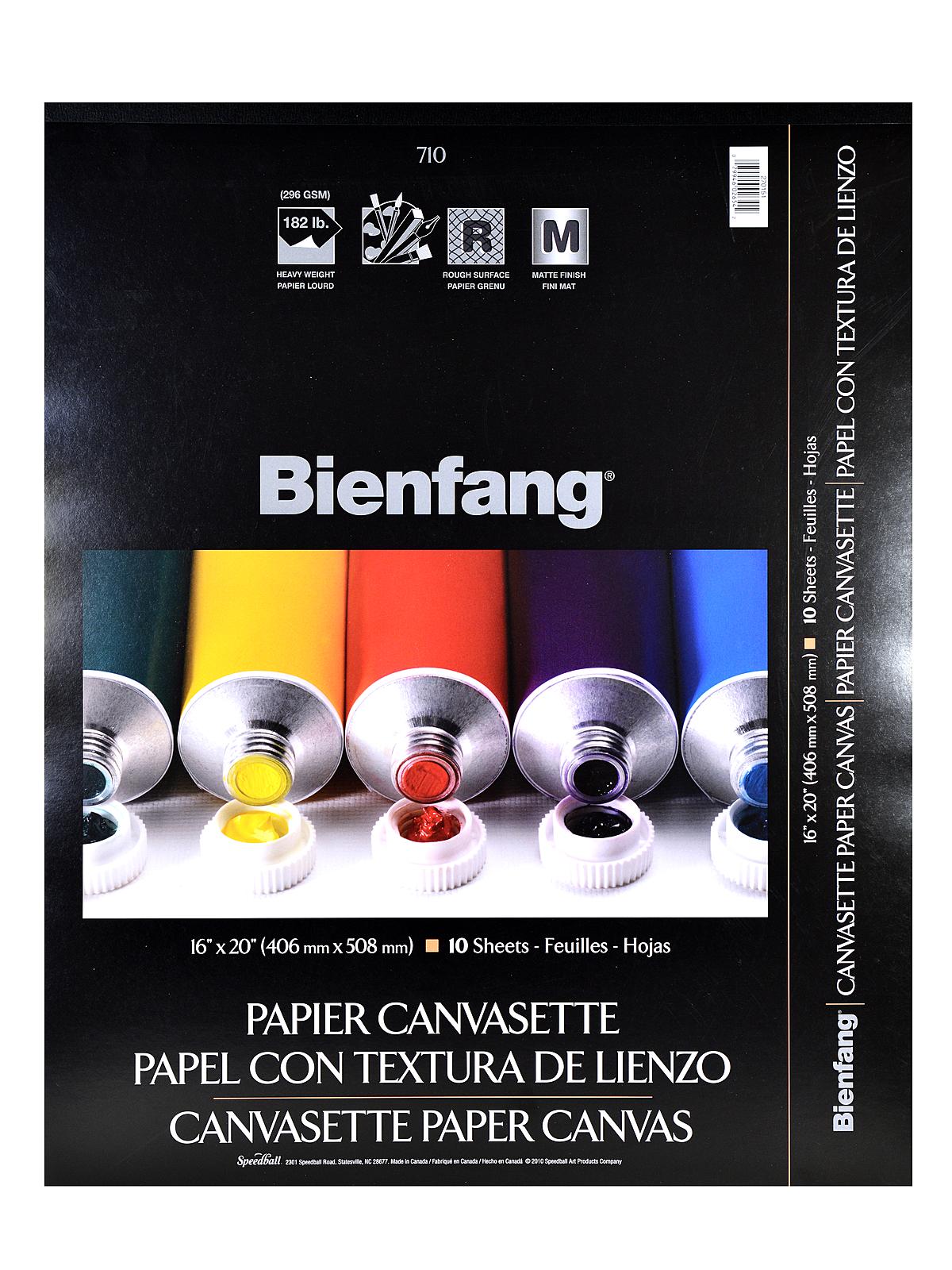 Canvasette Paper Canvas 16 In. X 20 In. Pad Of 10 Sheets