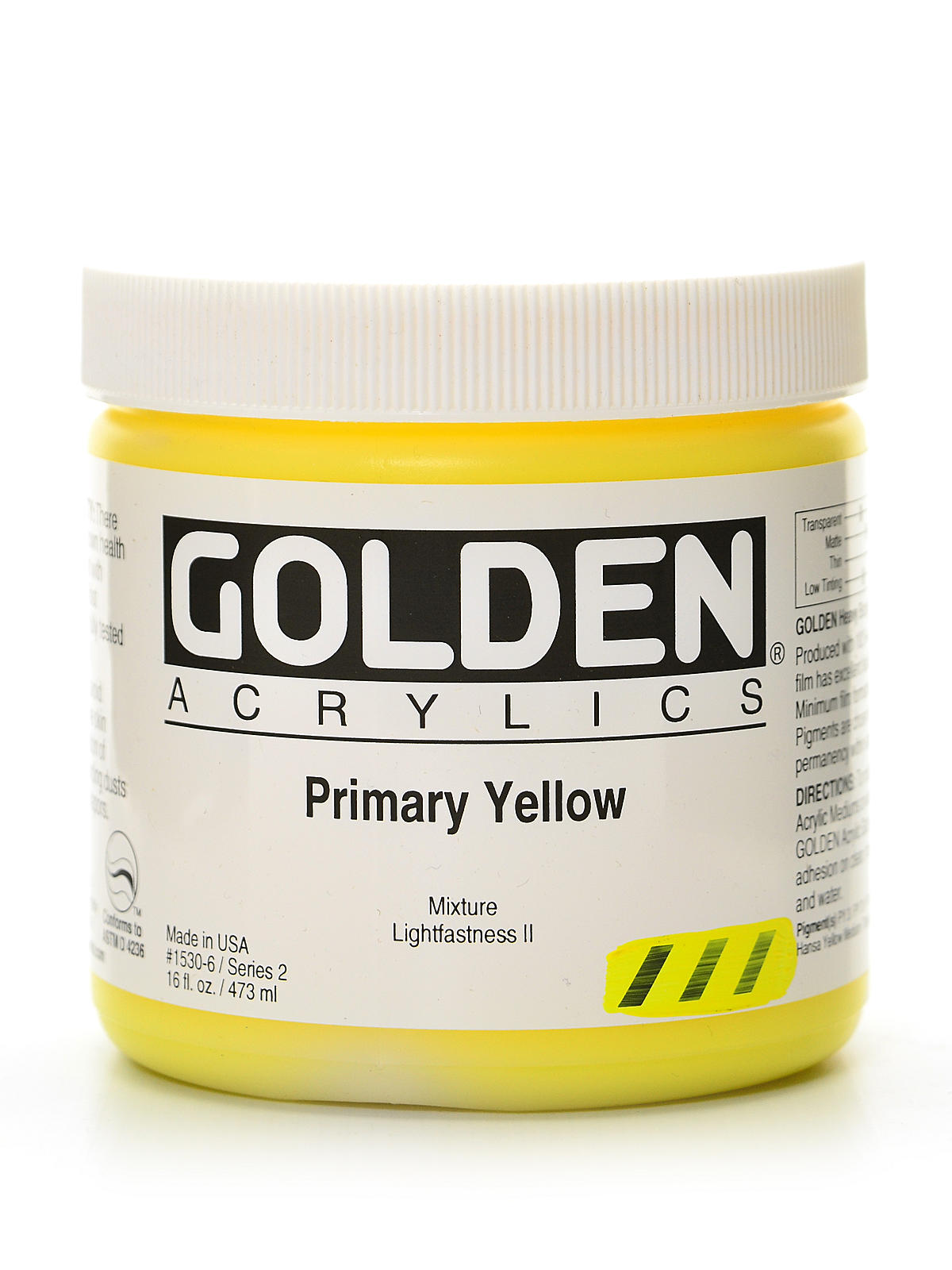 Heavy Body Acrylics primary yellow 16 oz.