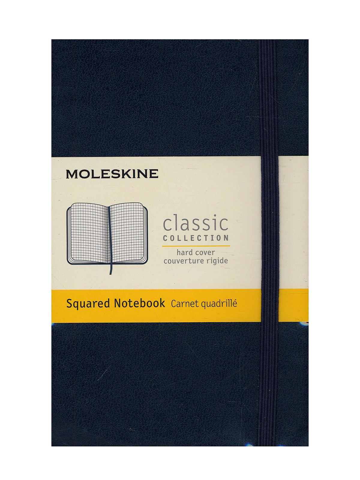 Classic Hard Cover Notebooks Sapphire Blue 3 1 2 In. X 5 1 2 In. 192 Pages, Squared