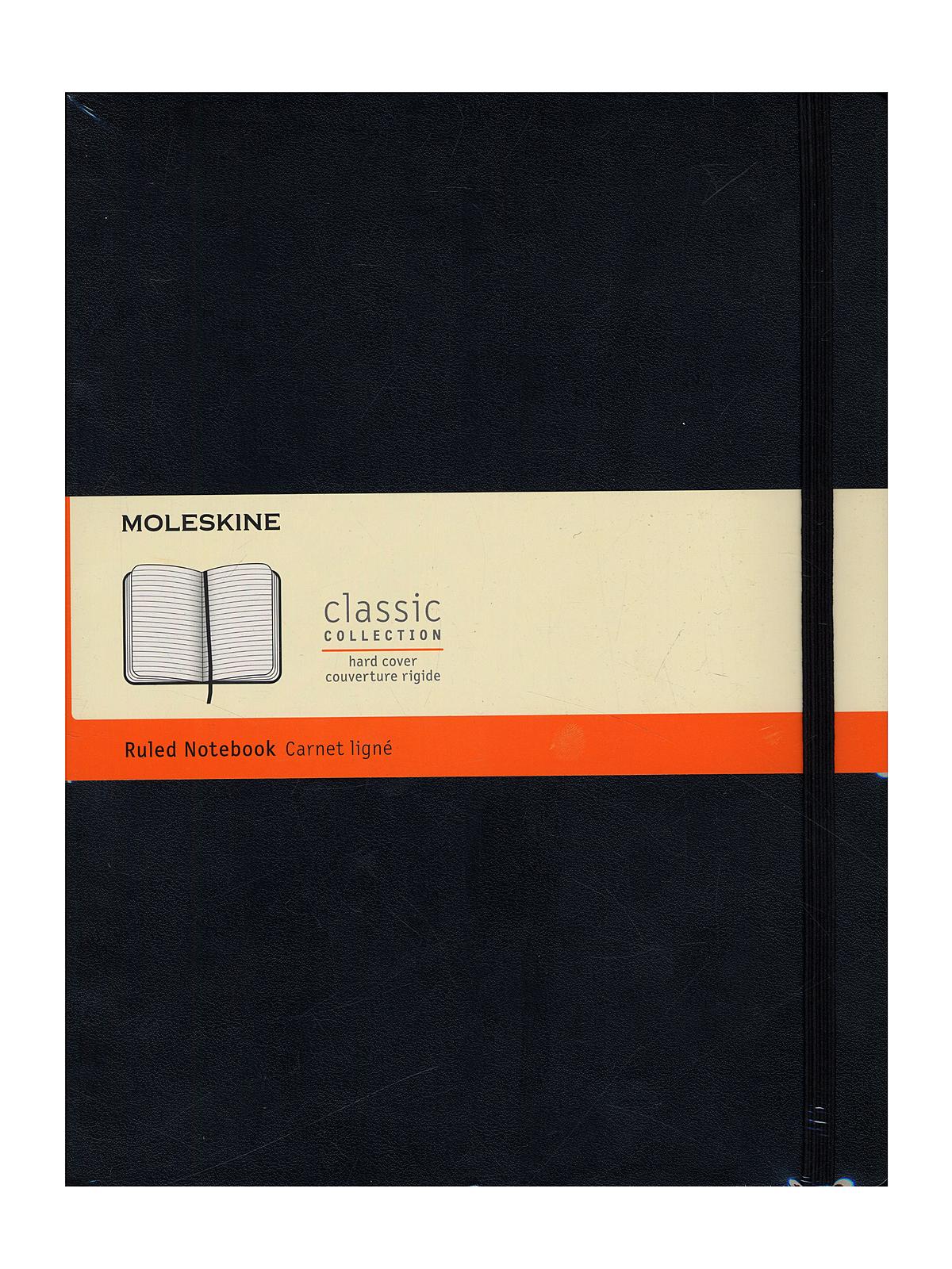 Classic Hard Cover Notebooks Black 7 1 2 In. X 9 3 4 In. 192 Pages, Lined