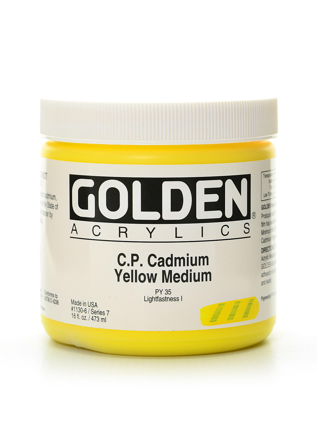 Heavy Body Acrylics cadmium yellow medium (CP) 16 oz.