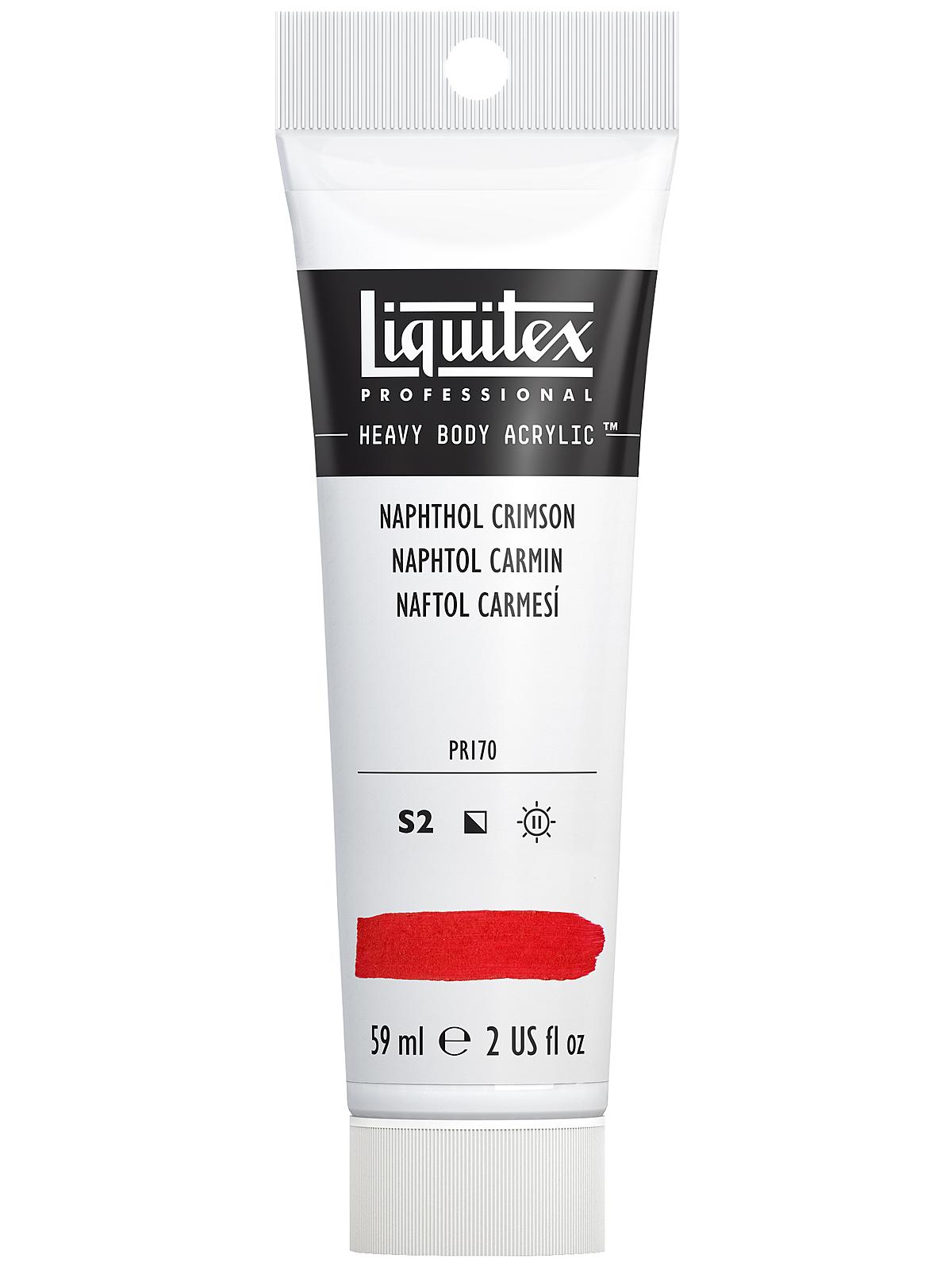Heavy Body Professional Artist Acrylic Colors naphthol crimson 2 oz.