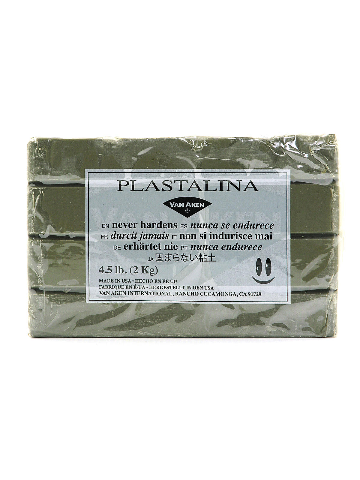 Plastalina Modeling Clay gray 4 1 2 lb. bar