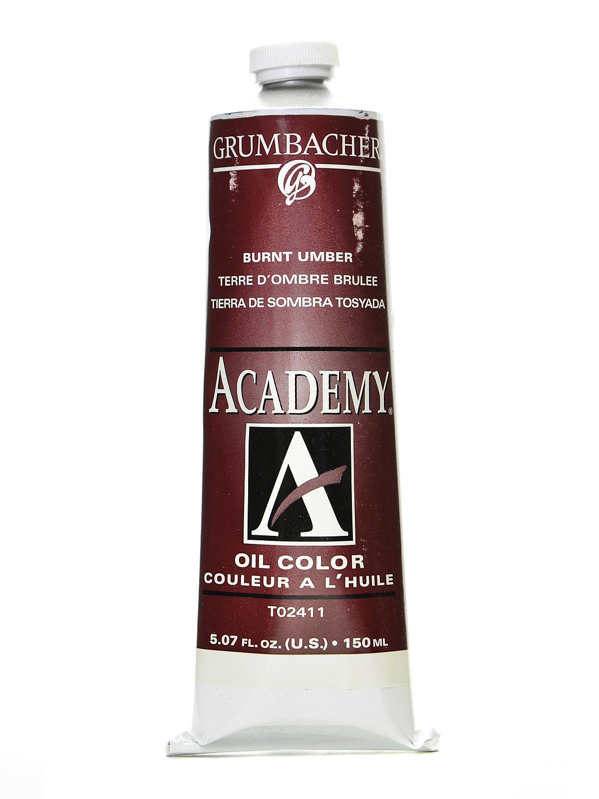Academy Oil Colors burnt umber 5.07 oz.