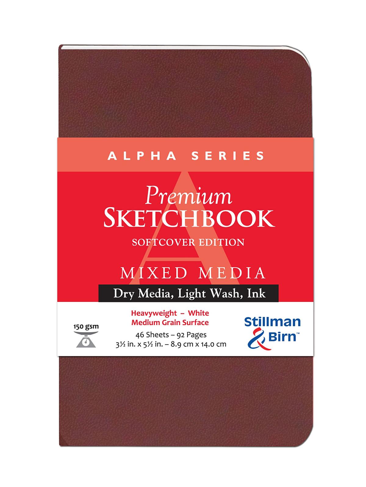 Alpha Series Softcover Sketchbooks 3.5 In. X 5.5 In. Portrait 96 Pages