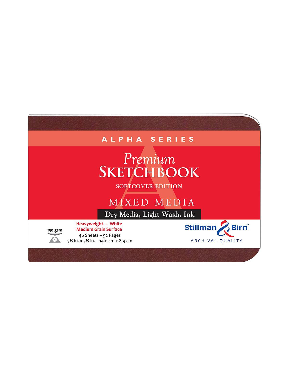 Alpha Series Softcover Sketchbooks 5.5 In. X 3.5 In. Landscape 96 Pages