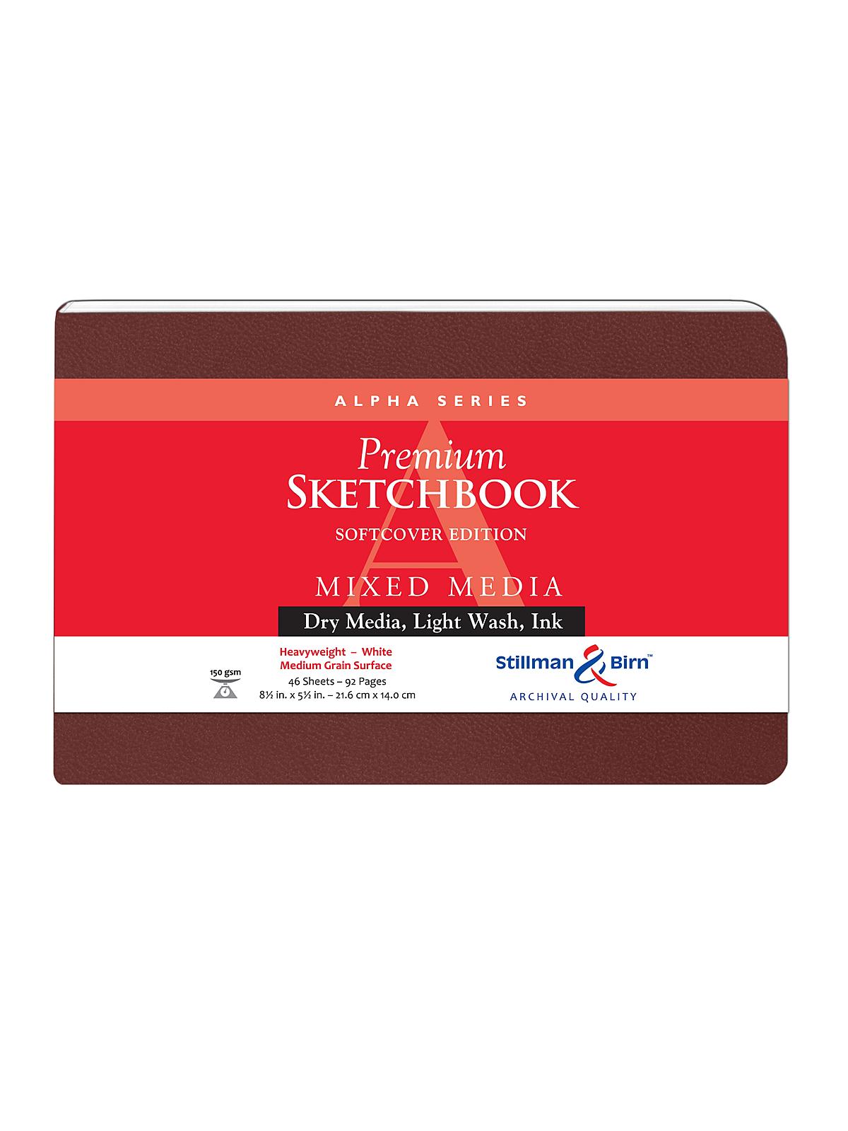 Alpha Series Softcover Sketchbooks 8.5 in. x 5.5 in. landscape 96 pages