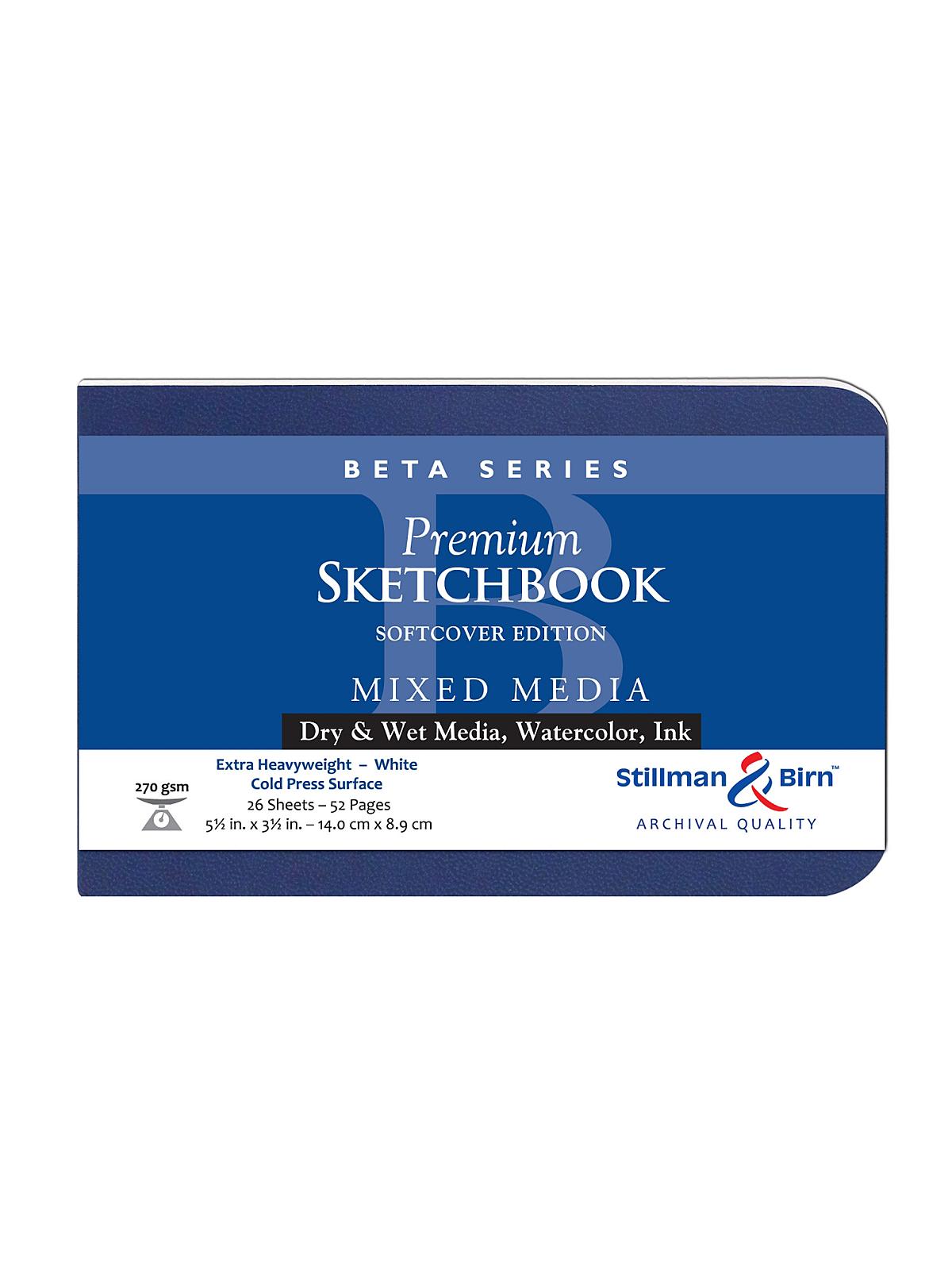 Beta Series Softcover Sketchbook 5.5 In. X 3.5 In. Landscape 56 Pages