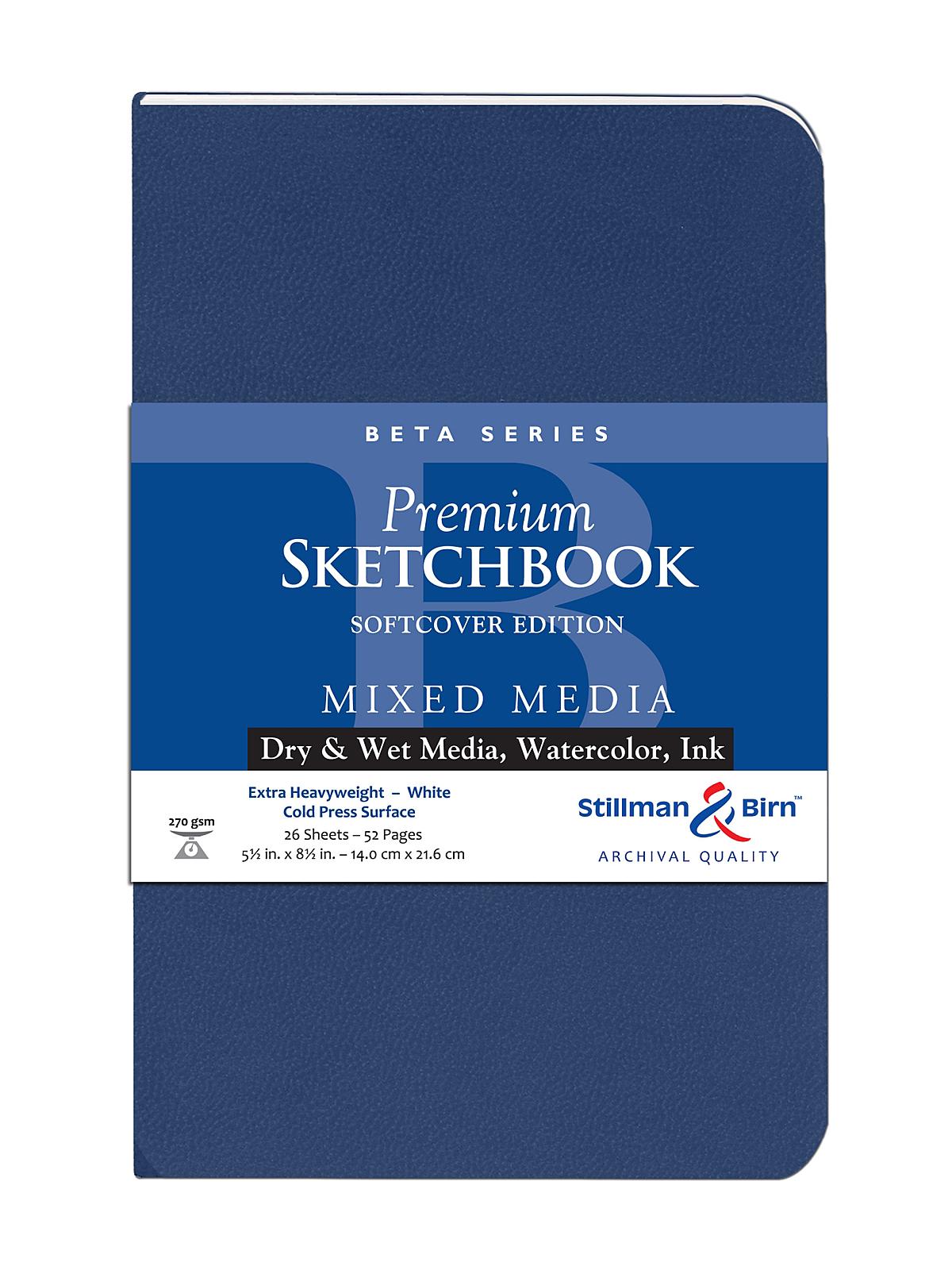 Beta Series Softcover Sketchbook 5.5 In. X 8.5 In. Portrait 56 Pages