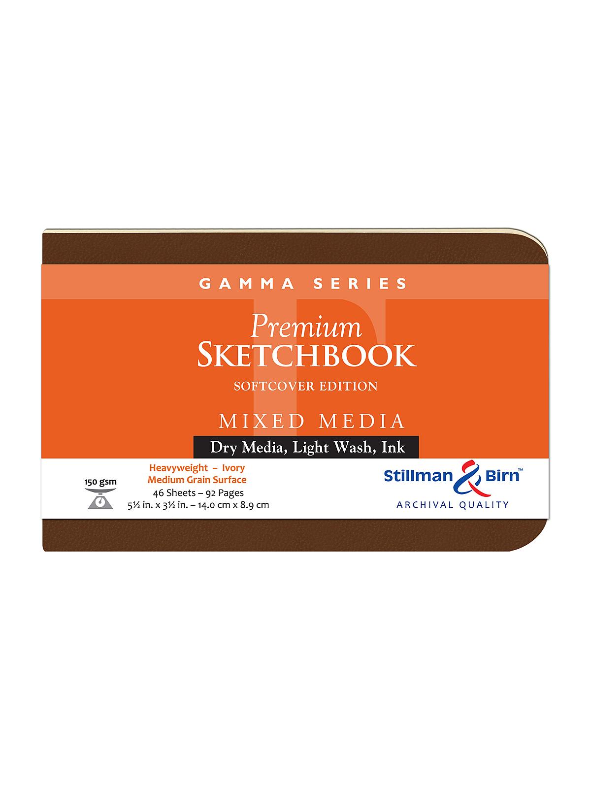 Gamma Series Softcover Sketchbooks 5.5 In. X 3.5 In. Landscape 96 Pages