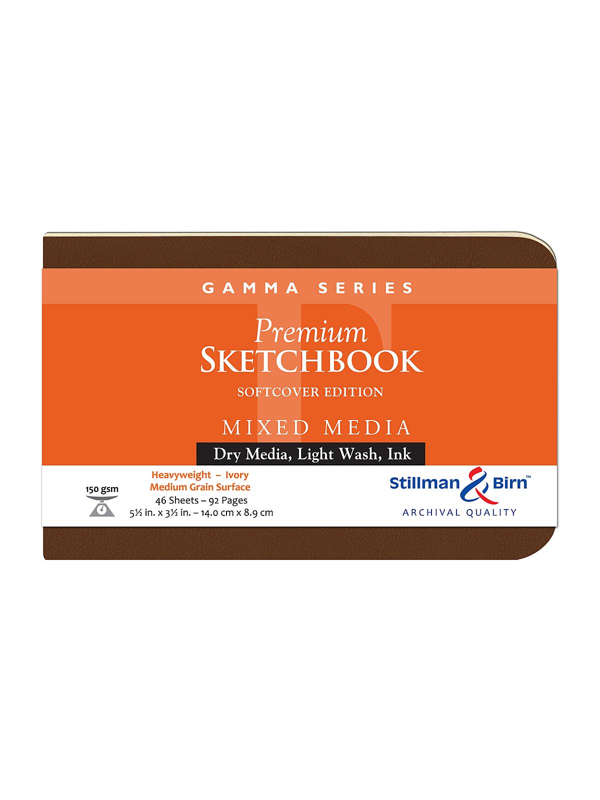 Gamma Series Softcover Sketchbooks 5.5 in. x 3.5 in. landscape 96 pages