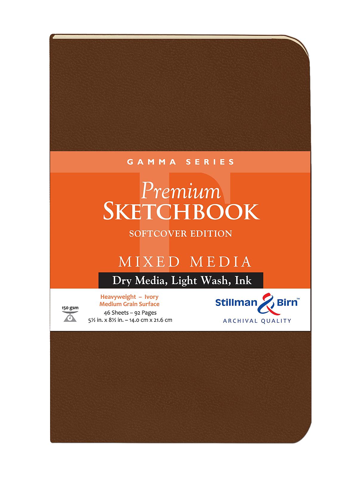 Gamma Series Softcover Sketchbooks 5.5 In. X 8.5 In. Portrait 96 Pages