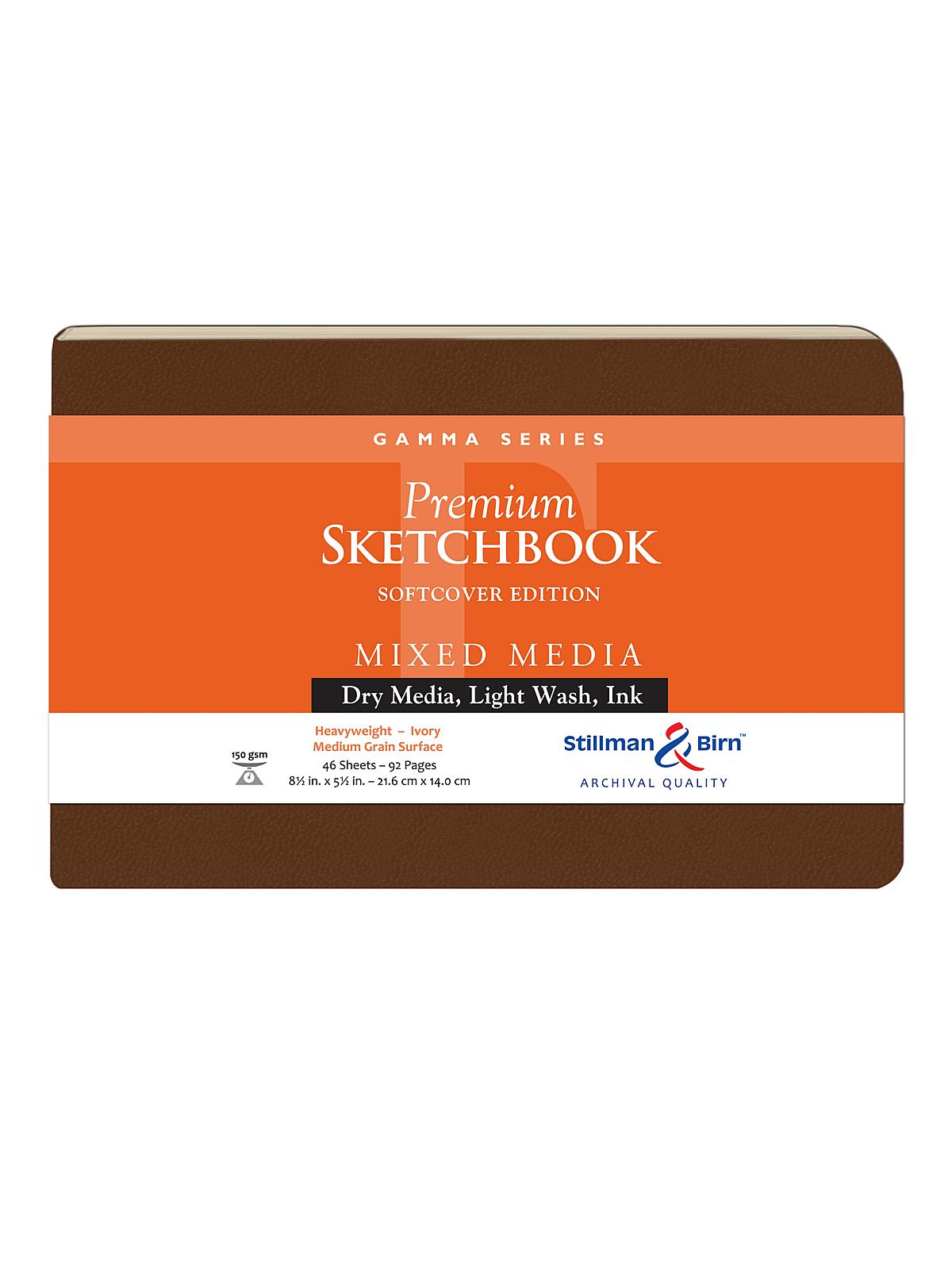 Gamma Series Softcover Sketchbooks 8.5 in. x 5.5 in. landscape 96 pages