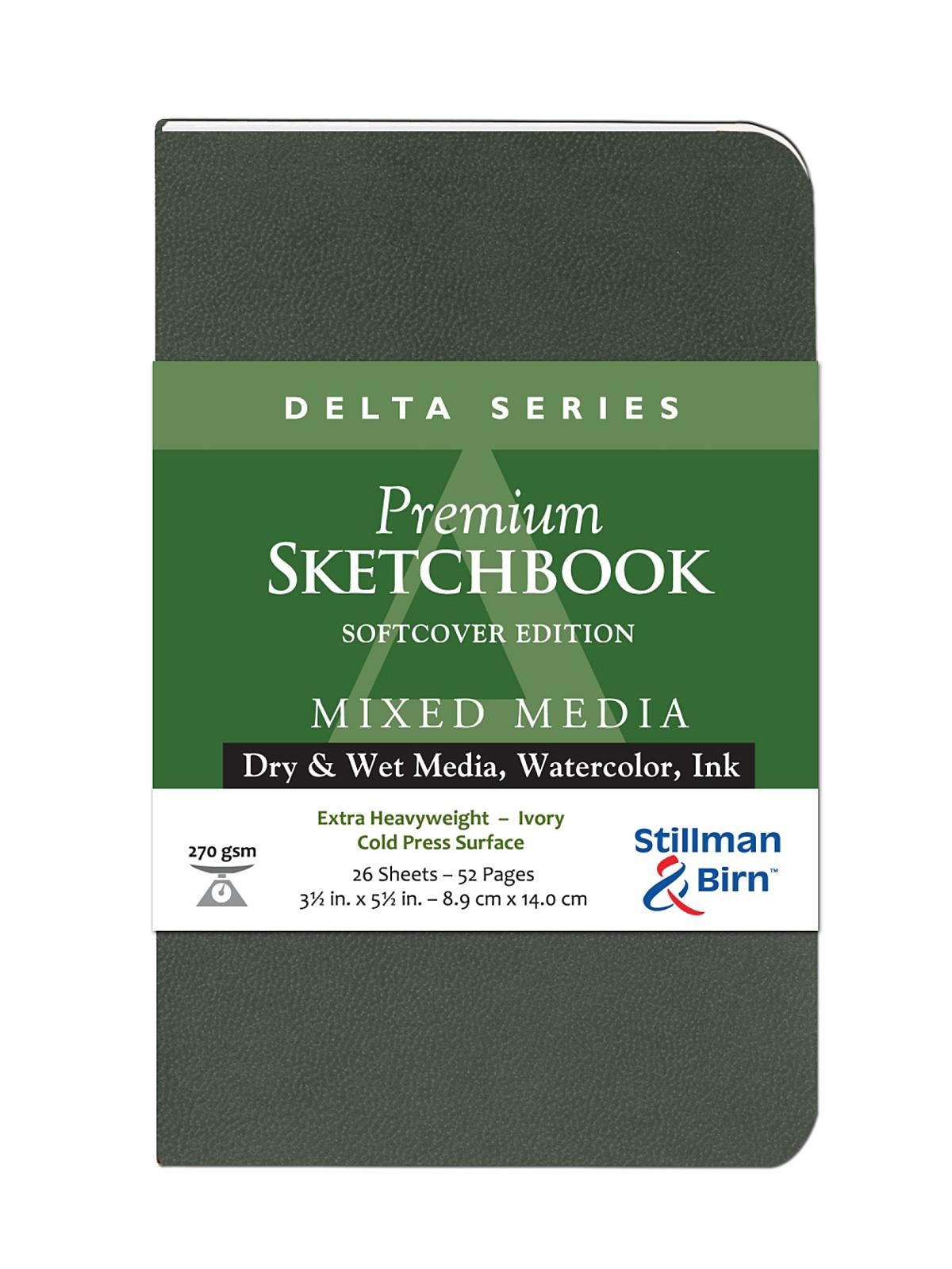 Delta Series Softcover Sketchbooks 3.5 In. X 5.5 In. Portrait 56 Pages