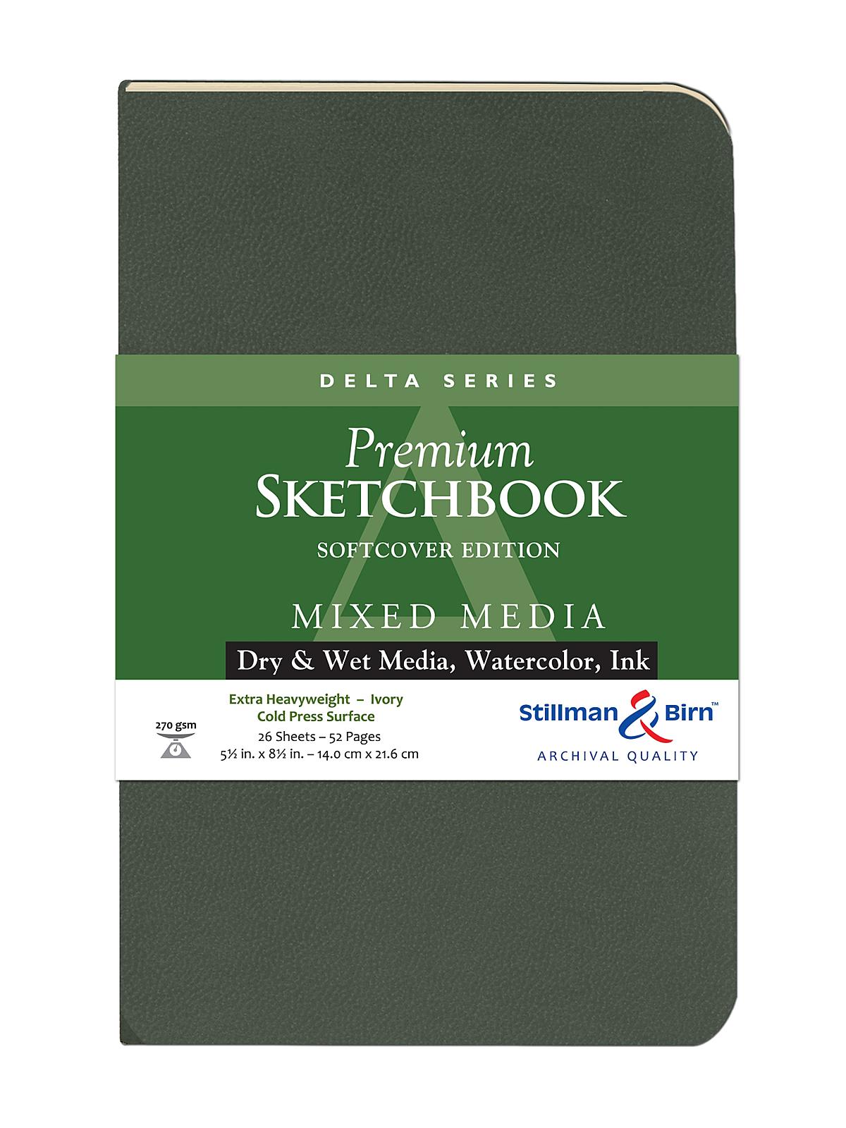 Delta Series Softcover Sketchbooks 5.5 in. x 8.5 in. portrait 56 pages