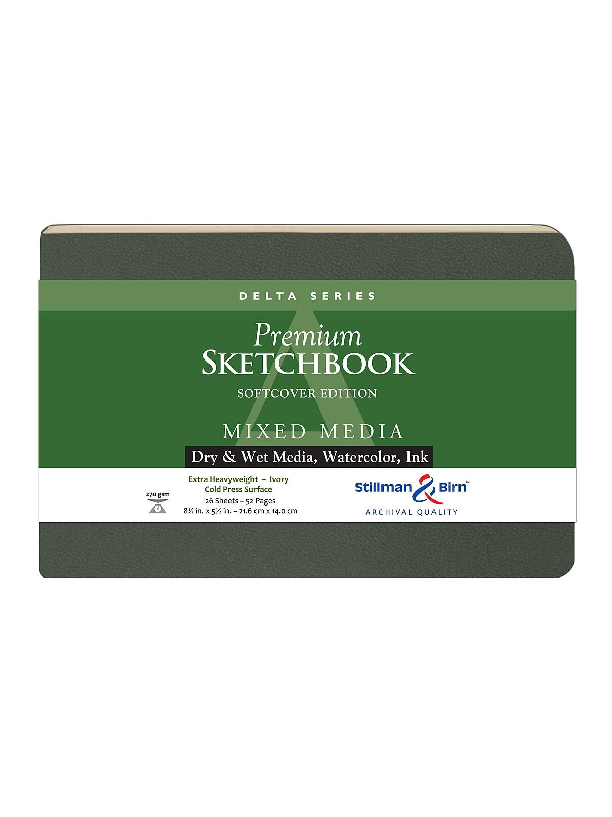 Delta Series Softcover Sketchbooks 8.5 in. x 5.5 in. landscape 56 pages