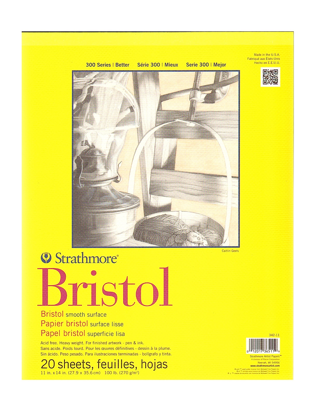 300 Series Bristol Smooth 11 In. X 14 In.