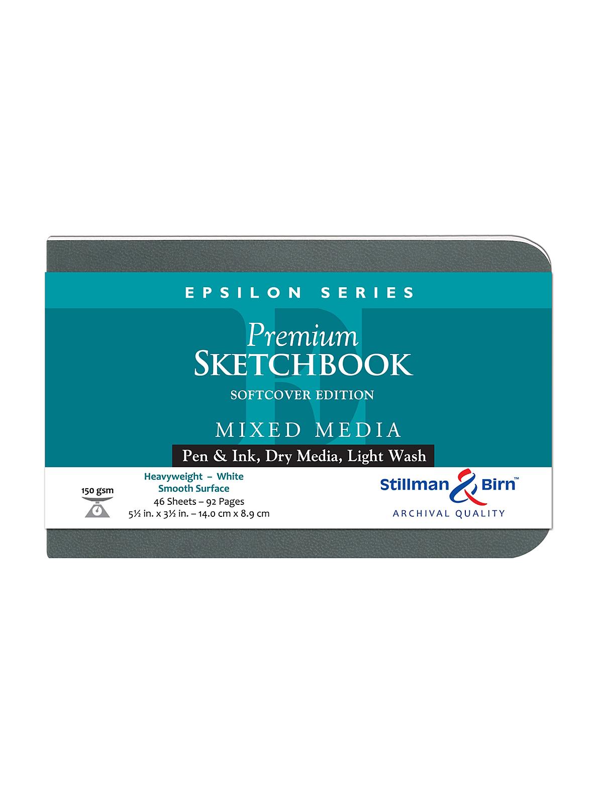 Epsilon Series Softcover Sketchbooks 5.5 in. x 3.5 in. landscape 96 pages