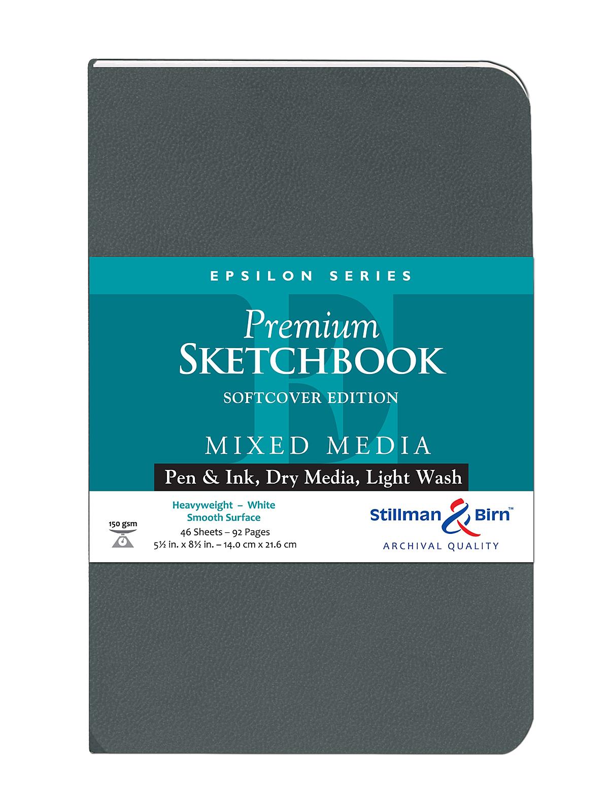 Epsilon Series Softcover Sketchbooks 5.5 In. X 8.5 In. Portrait 96 Pages