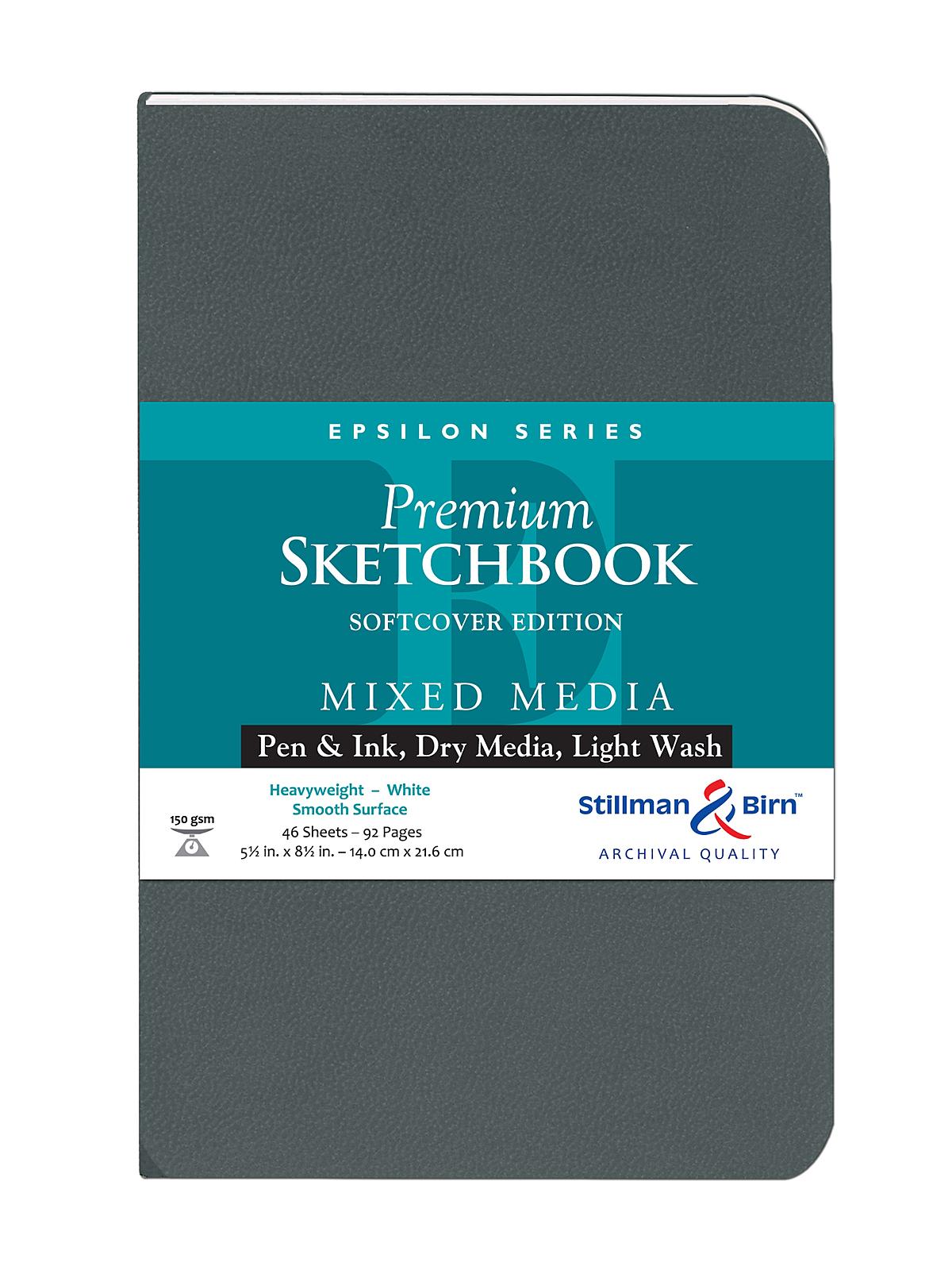 Epsilon Series Softcover Sketchbooks 5.5 in. x 8.5 in. portrait 96 pages