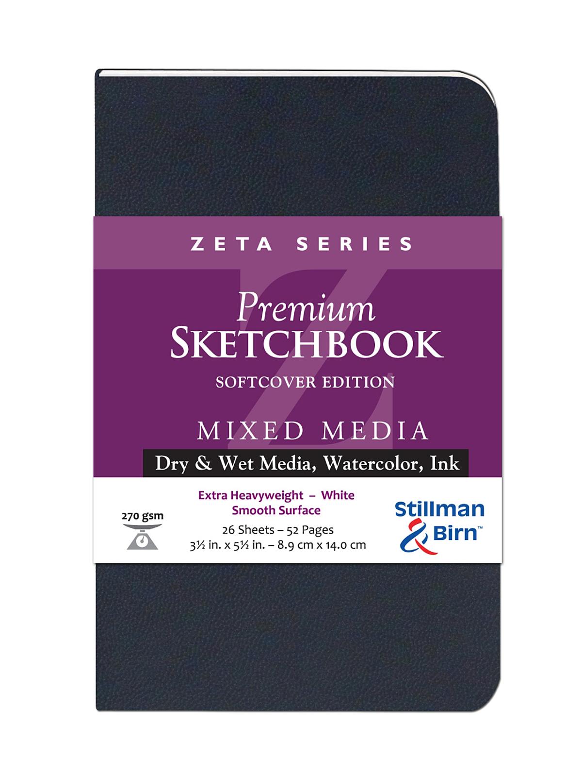 Zeta Series Softcover Sketchbook 3.5 In. X 5.5 In. Portrait 56 Pages