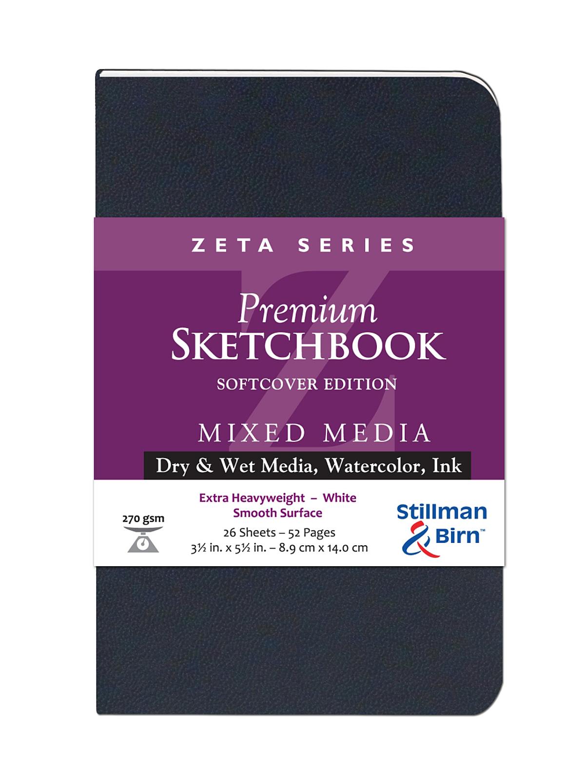 Zeta Series Softcover Sketchbook 3.5 in. x 5.5 in. portrait 56 pages