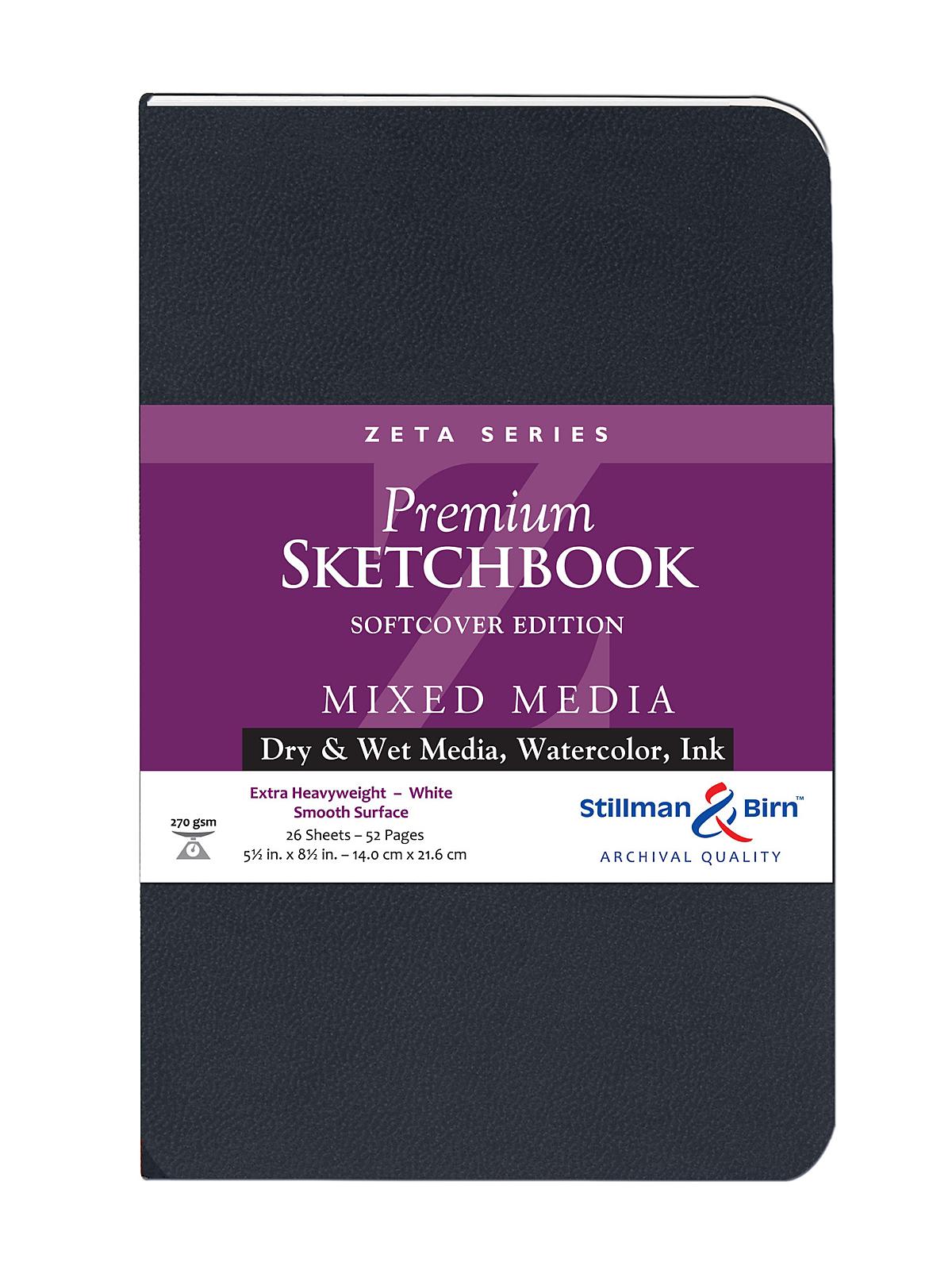 Zeta Series Softcover Sketchbook 5.5 In. X 8.5 In. Portrait 56 Pages