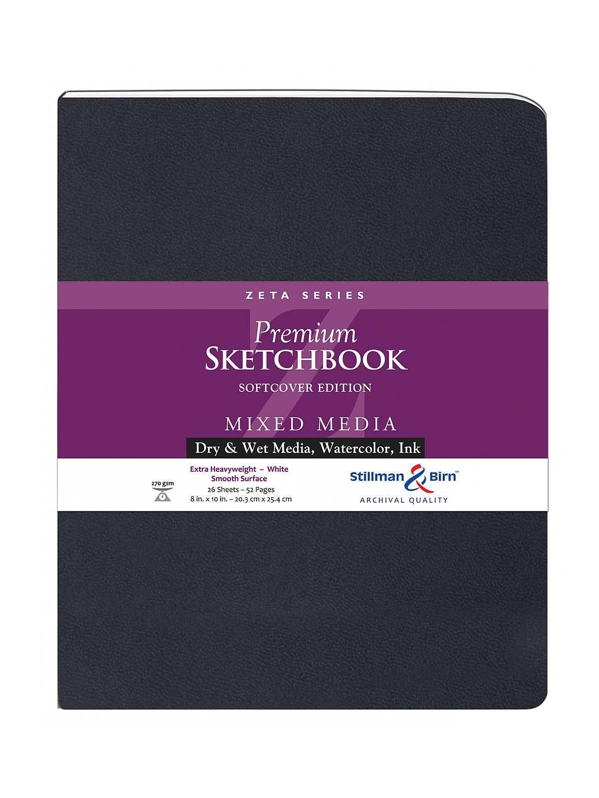 Zeta Series Softcover Sketchbook 8 In. X 10 In. Portrait 56 Pages