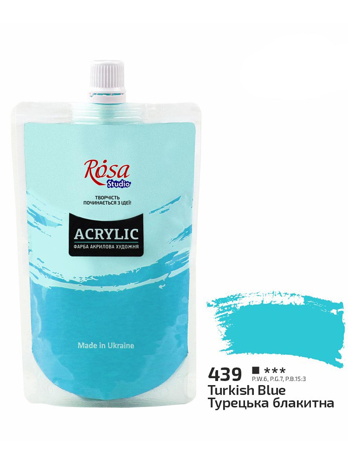 Studio Acrylic Paints turquoise blue 200 ml