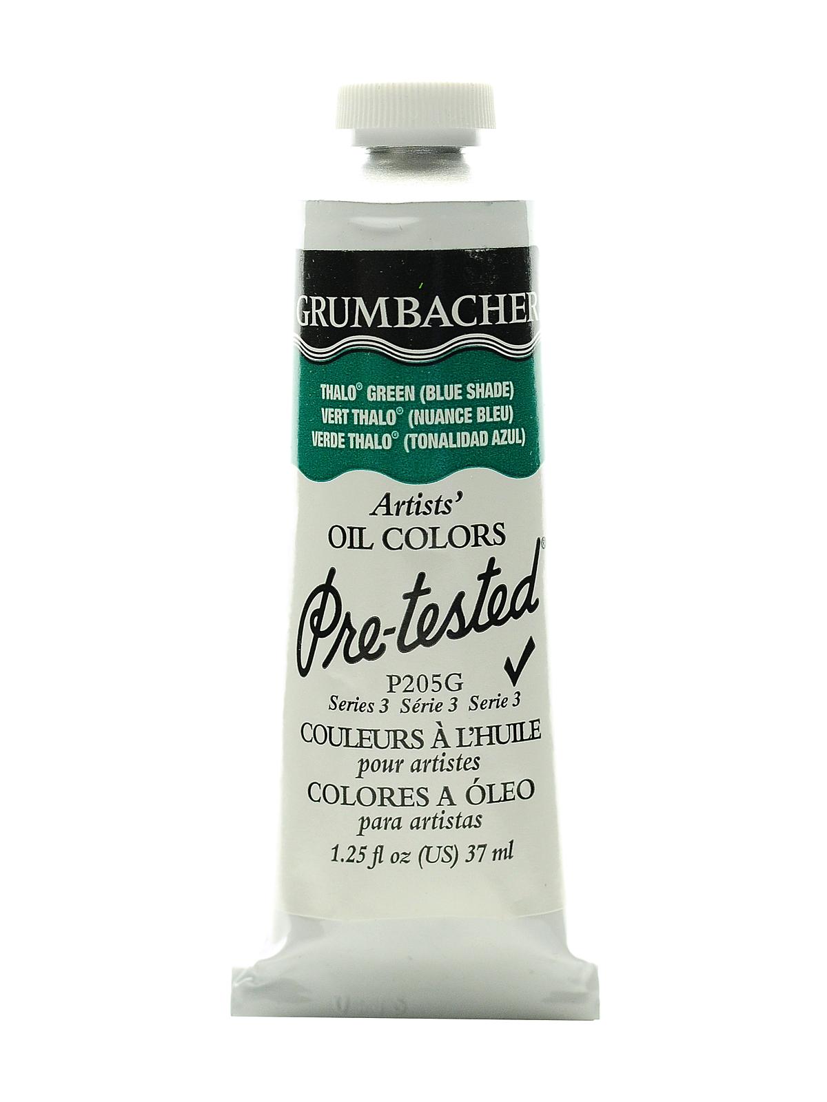 Pre-Tested Artists Oil Colors thalo green (blue shade) P205 1.25 oz.