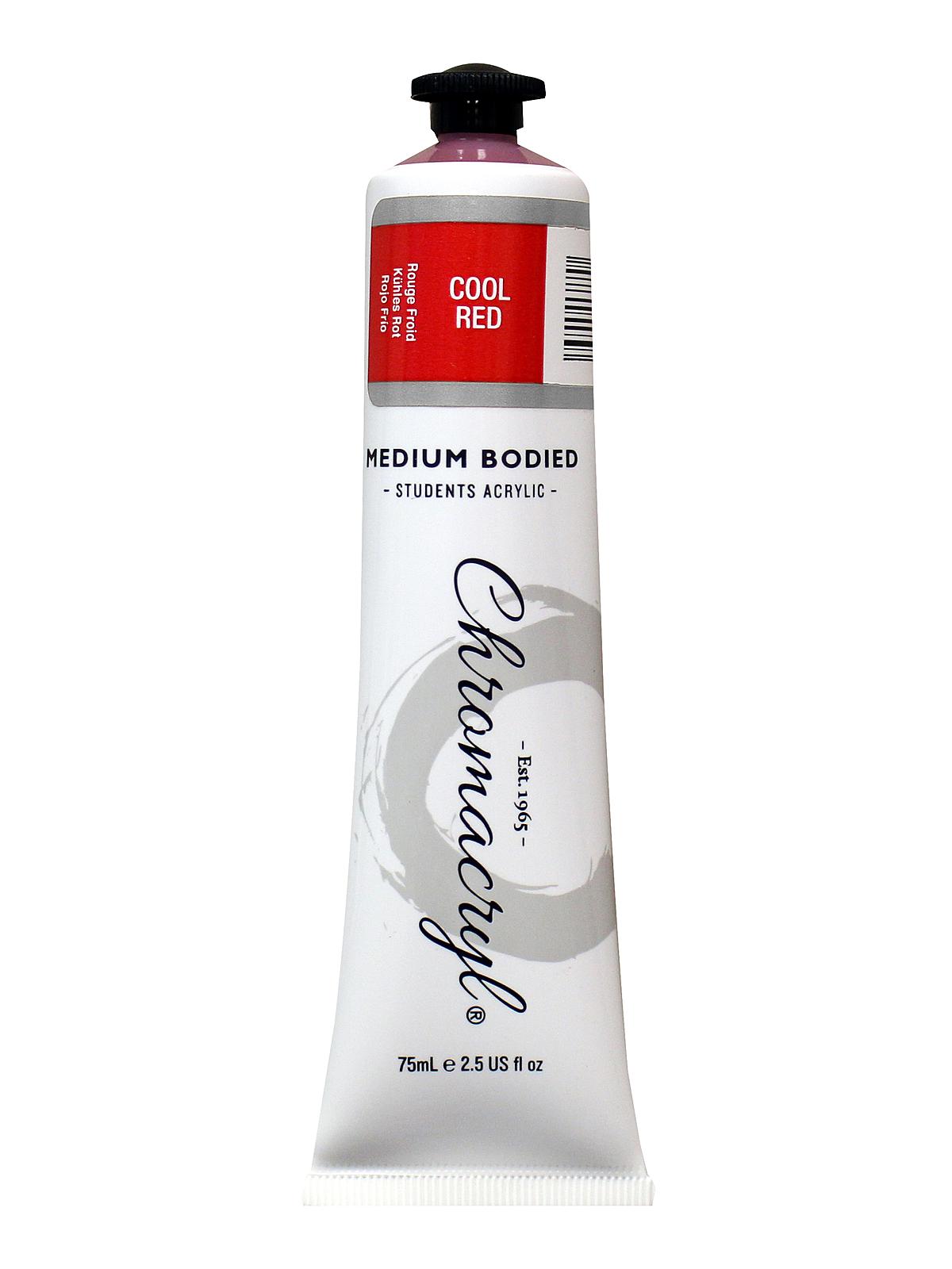 Chromacryl Students' Acrylic Paints Cool Red 75 Ml