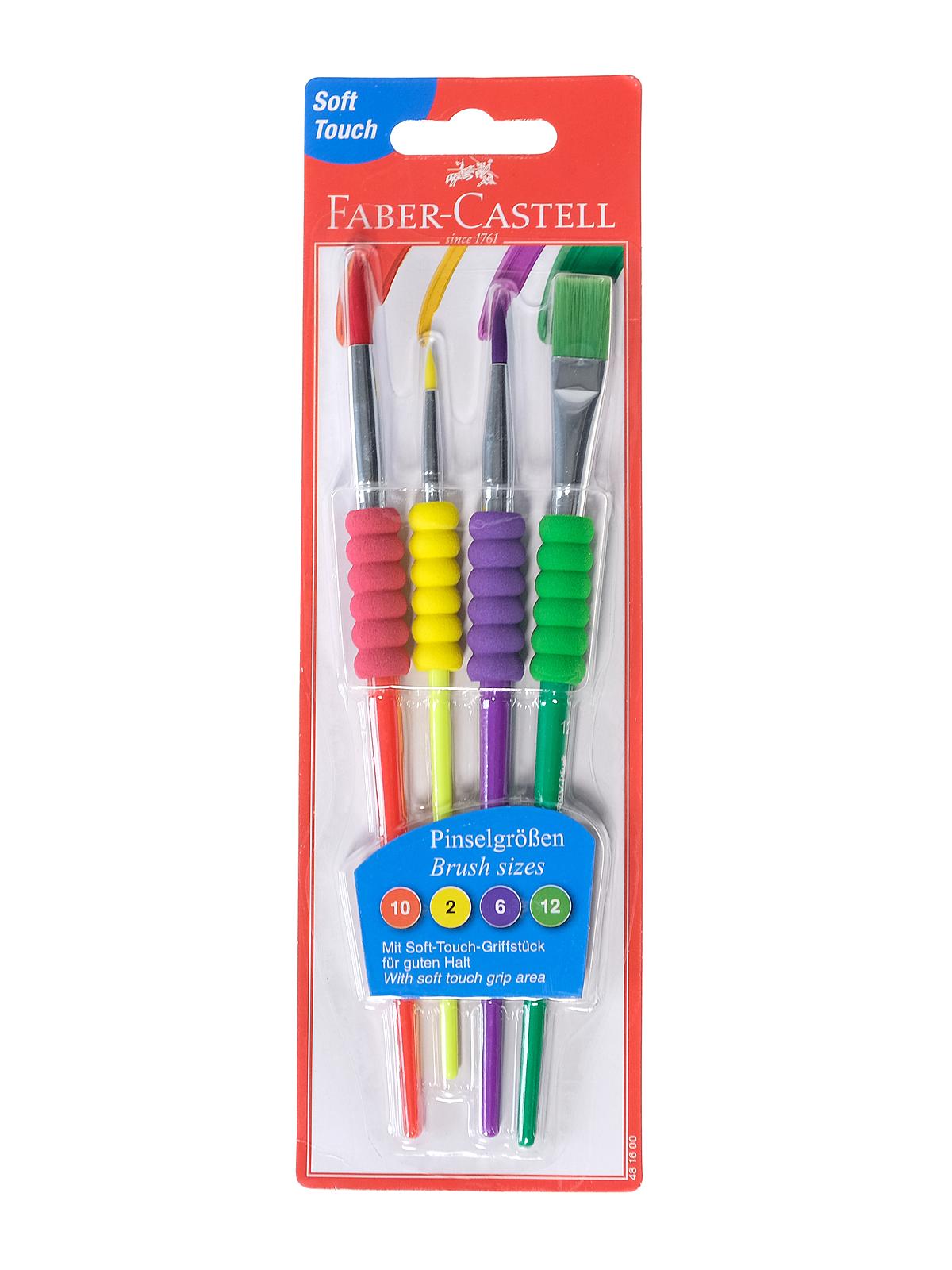 Soft Grip Paint Brushes set of 4 set of 4