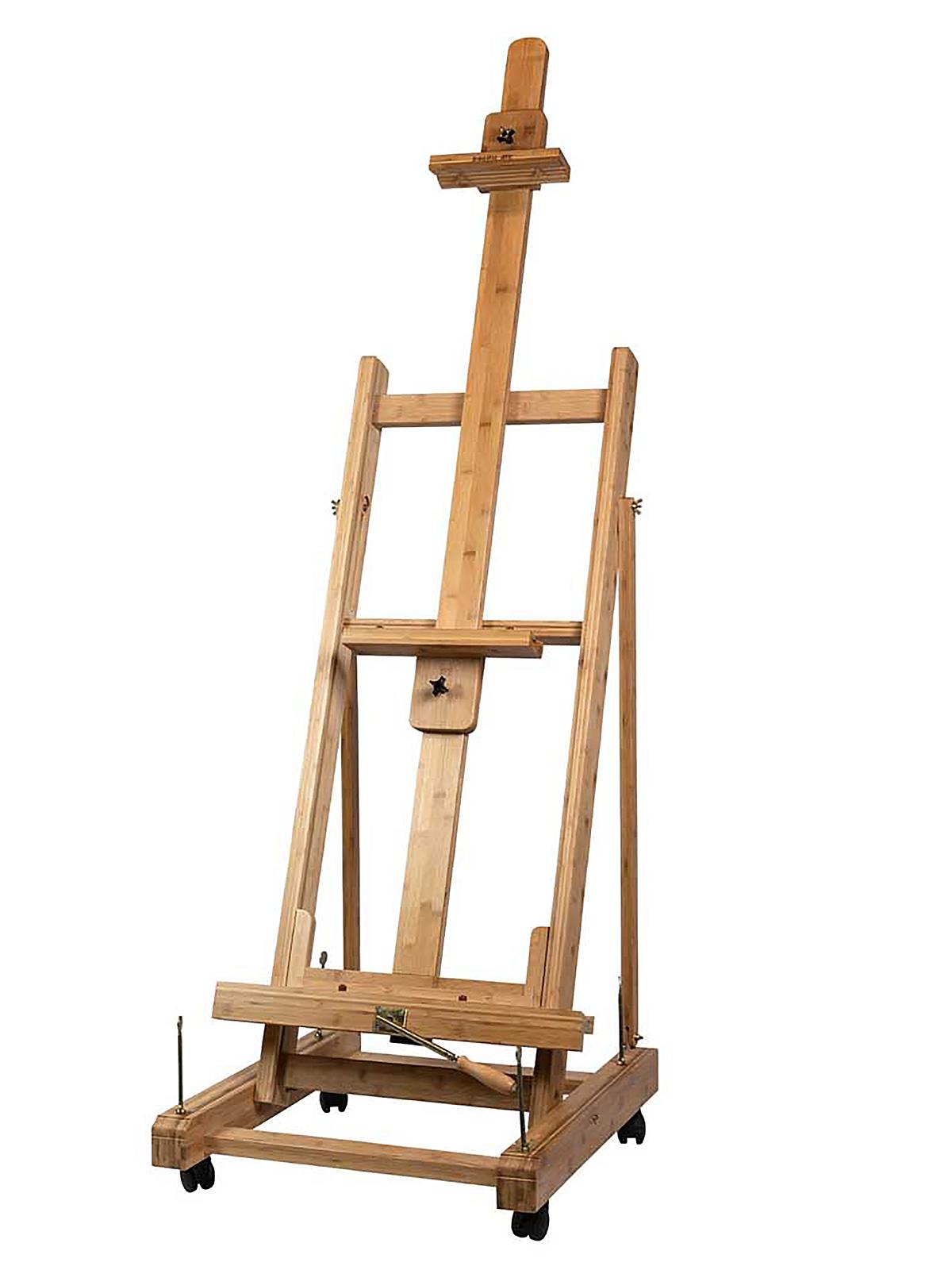 NAVIDAD Solid Bamboo Studio Easel Traditional Crank H-Style