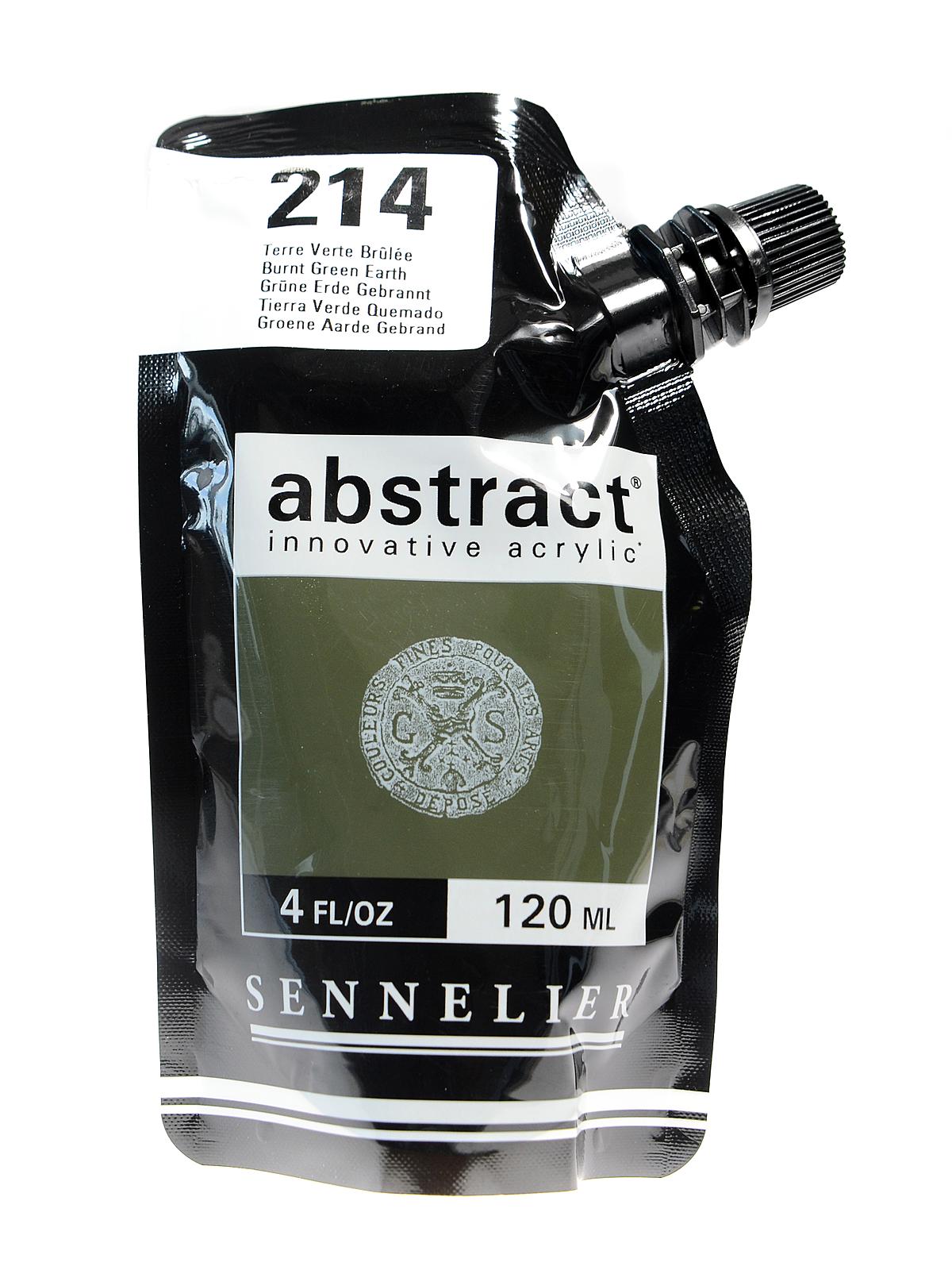 Abstract Acrylics burnt green earth 120 ml
