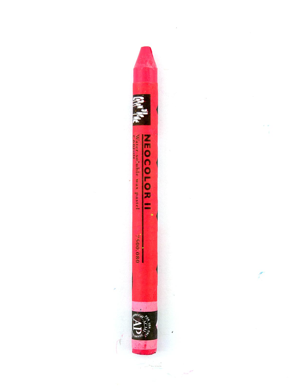 Neocolor II Aquarelle Water Soluble Wax Pastels carmine