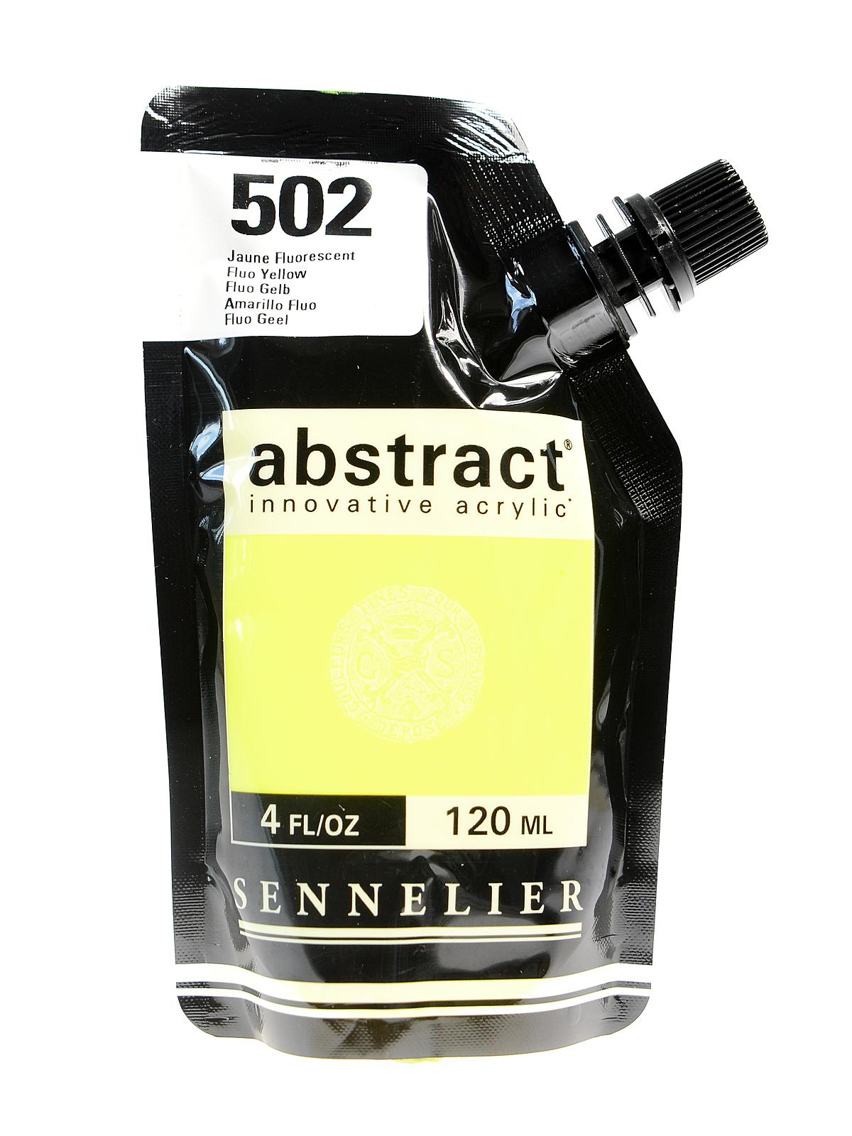 Abstract Acrylics fluo yellow 120 ml