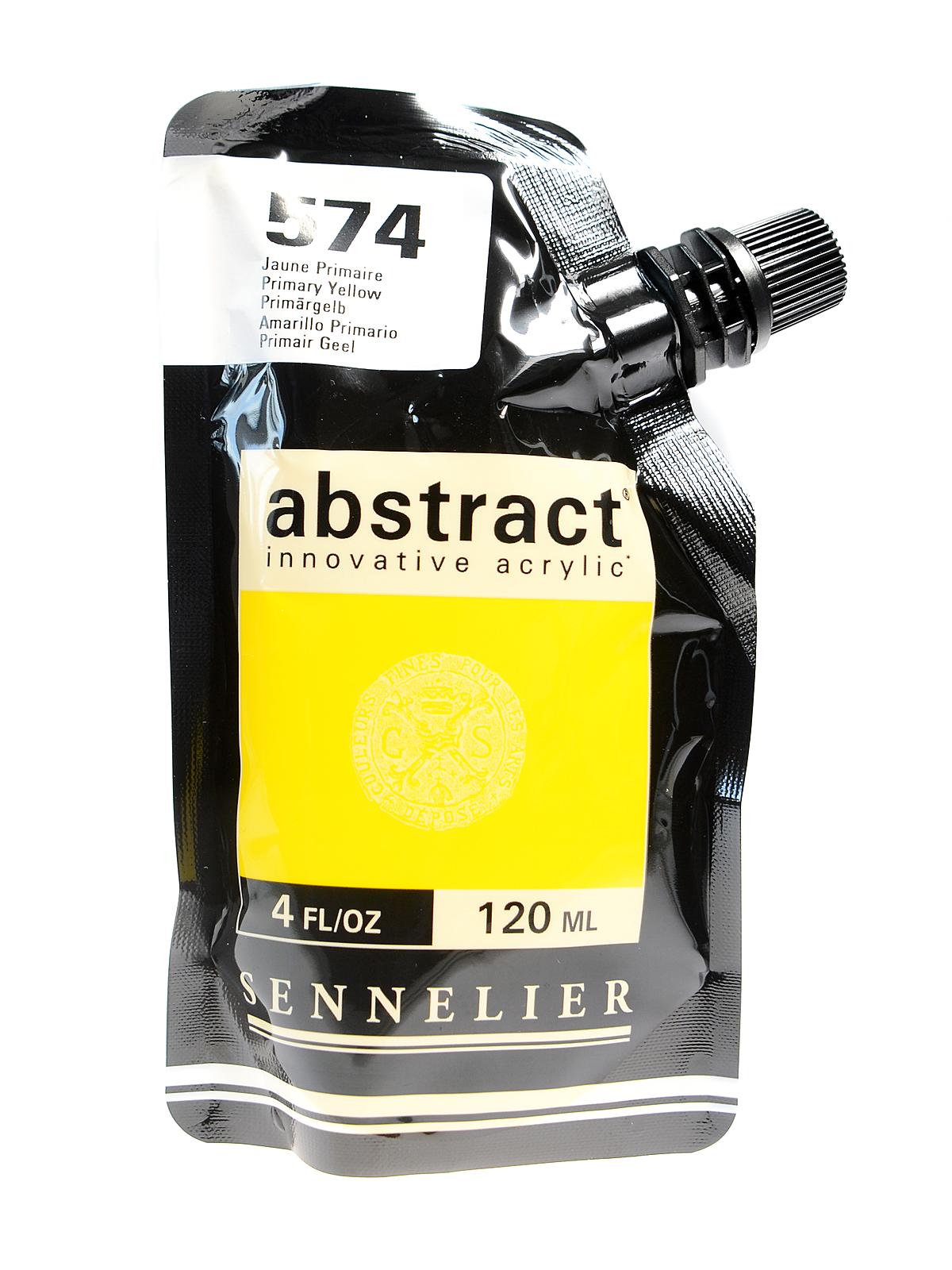 Abstract Acrylics primary yellow 120 ml