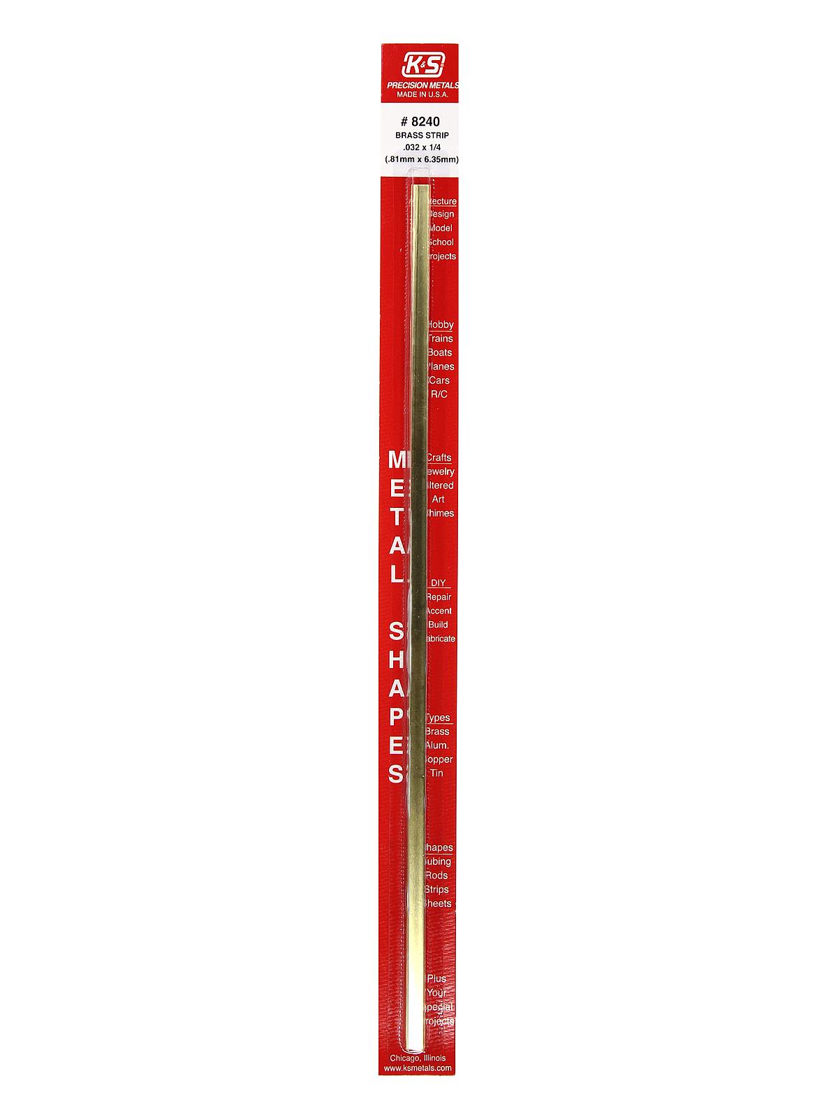 Metal Strips brass .032 in. x 1 4 in. 12 in.