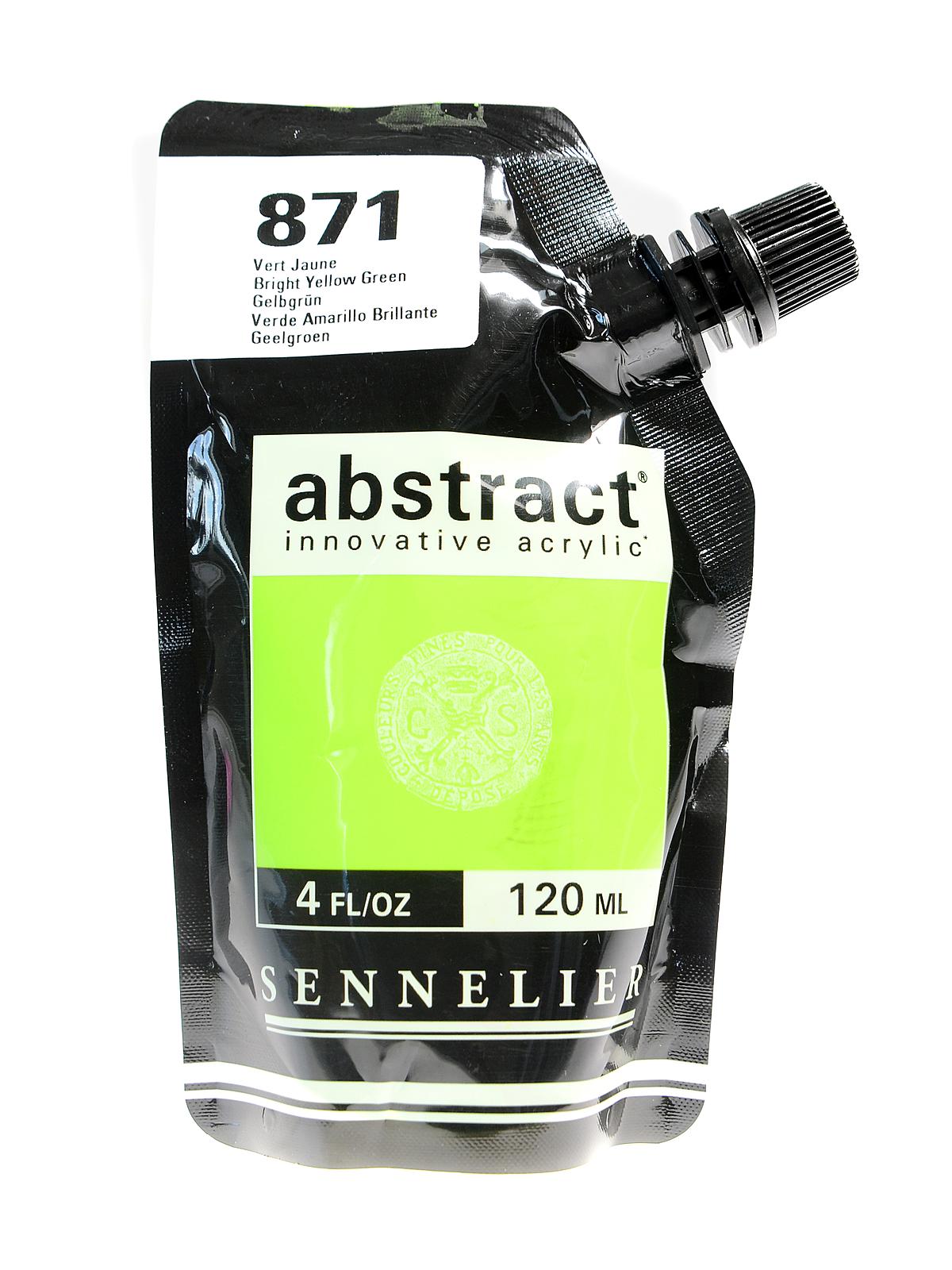 Abstract Acrylics bright yellow green 120 ml