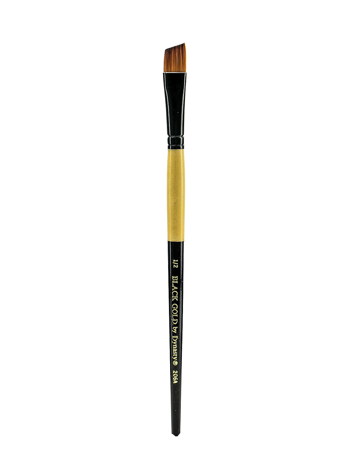 Black Gold Series Synthetic Brushes Short Handle 1 2 in. angular