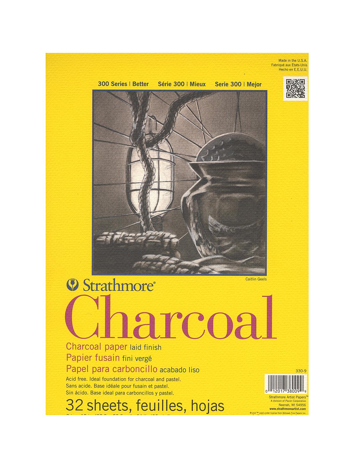 300 Series Charcoal Paper Pads 9 In. X 12 In. 32 Sheets
