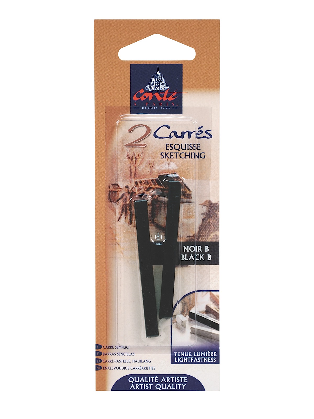 Crayons black B pack of 2