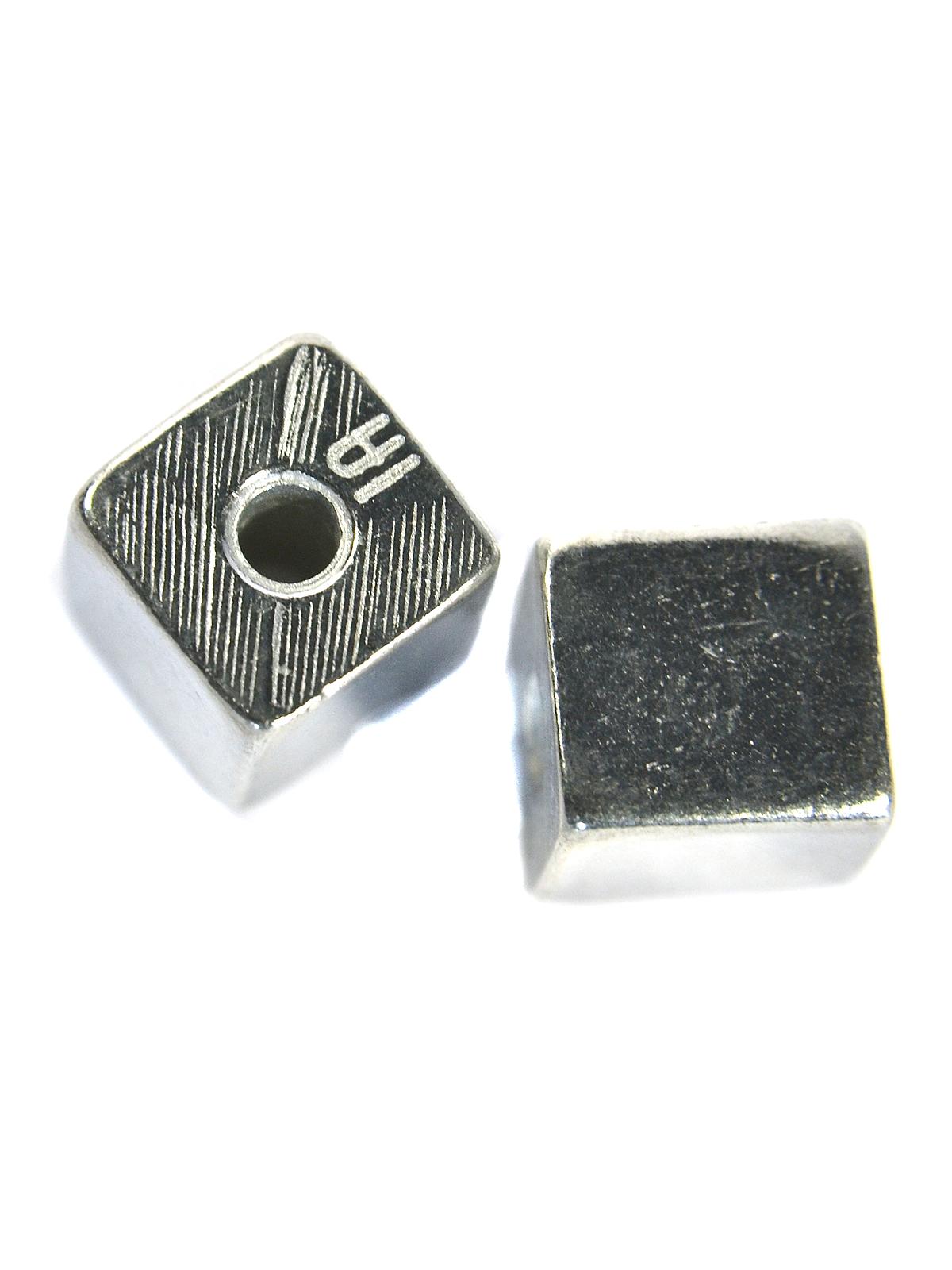 Pewter Metal Blanks Cube 3 8 In. Pack Of 2