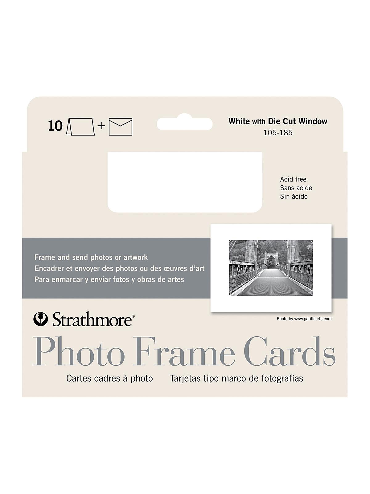 Photoframe Greeting Card white pack of 10