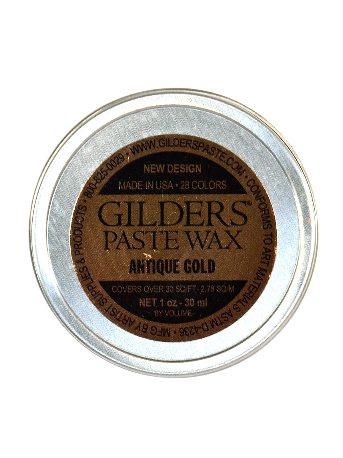 Gilder's Paste Wax antique gold 1 oz. tin