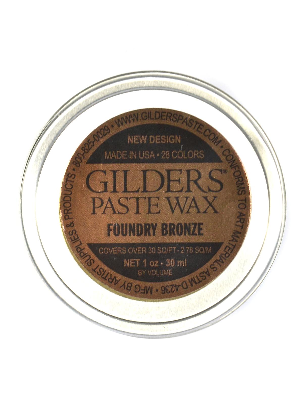 Gilder's Paste Wax Foundry Bronze 1 Oz. Tin