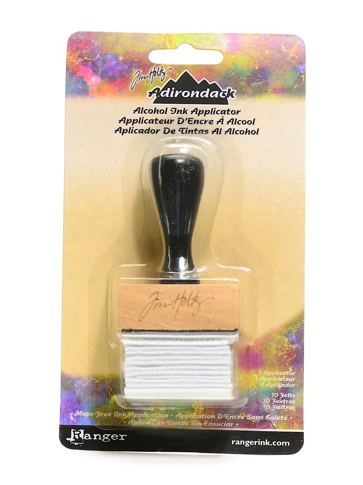 Alcohol Ink Applicator tool with 10 felt pads