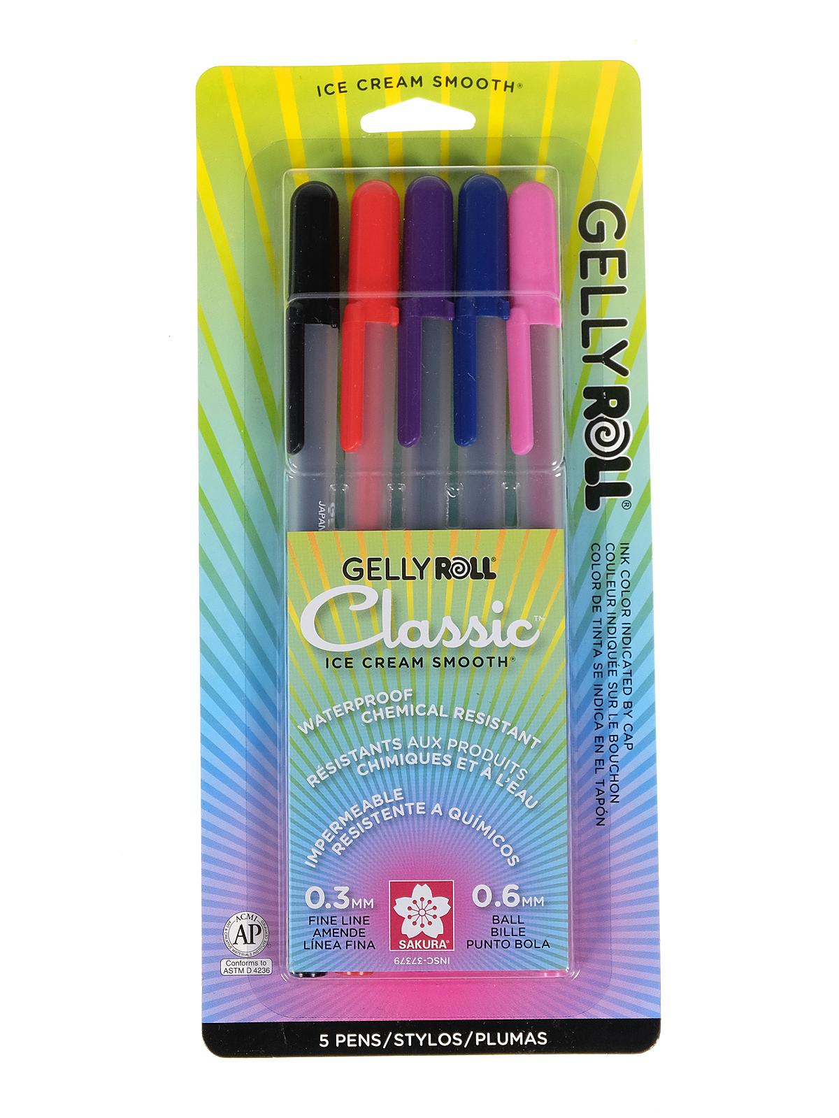Gelly Roll Classic Pens Sets 06 fine set of 5
