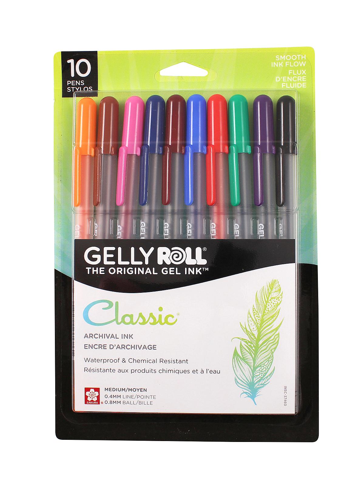 Gelly Roll Classic Pens Sets 08 Medium Set Of 10