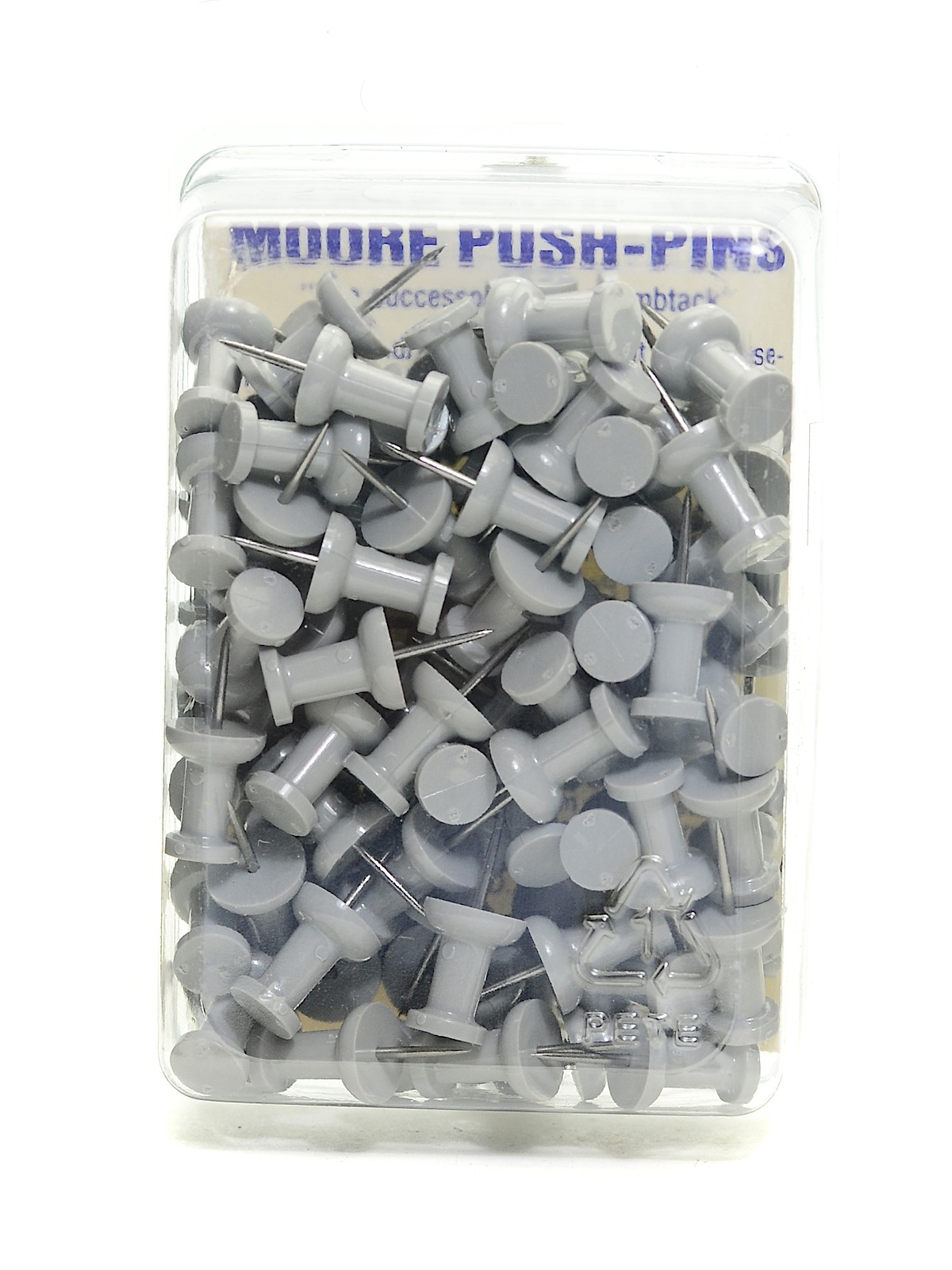 Push Pins Slate Gray Plastic Pack Of 100